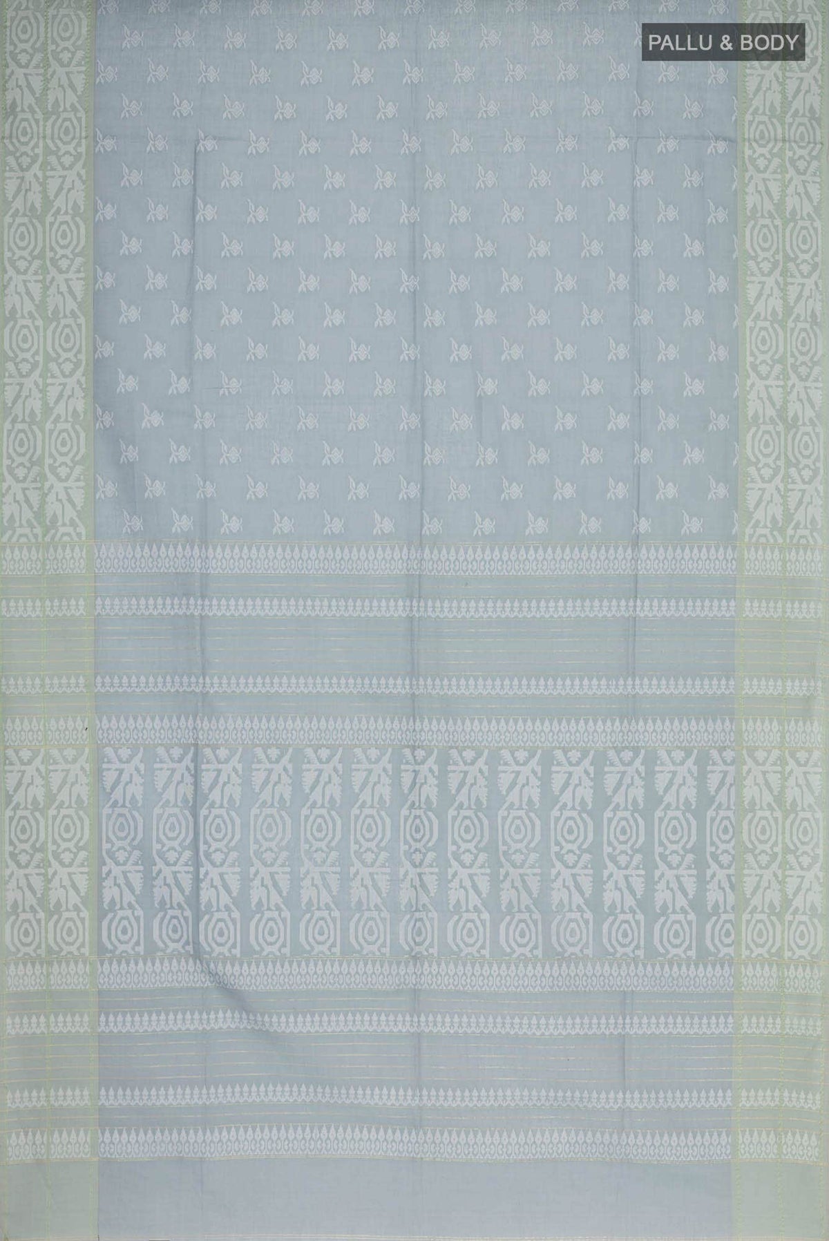 Aradhana-Grey Bengal Cotton Saree
