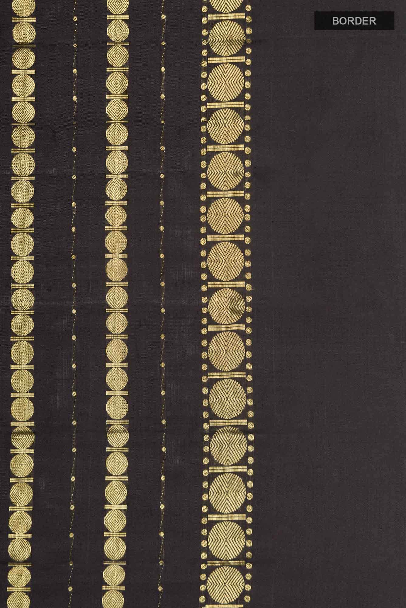Sadhvi-Black Kanchipuram Silk Saree
