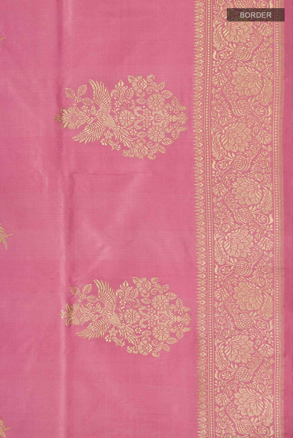 Kuhoo-Pink Banarasi Silk Saree