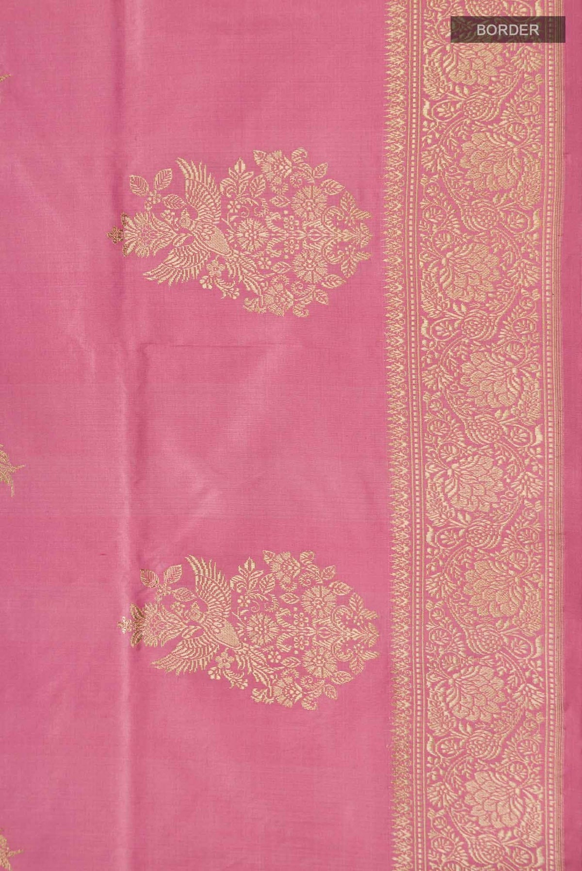 Kuhoo-Pink Banarasi Silk Saree