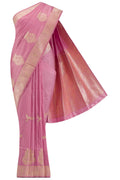 Kuhoo-Pink Banarasi Silk Saree
