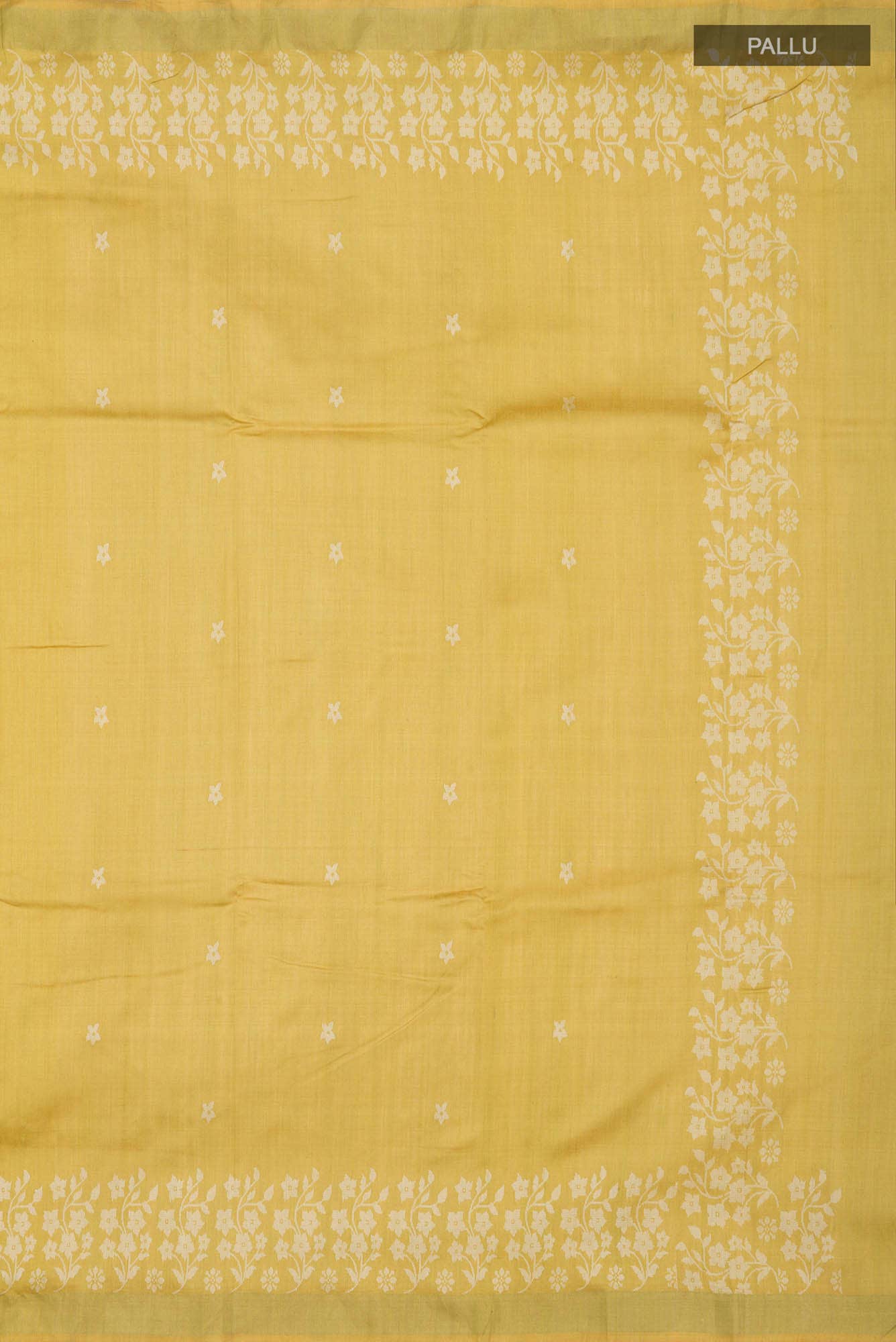 Forget Me Not-Mustard Bhagalpuri Tussar Silk Saree