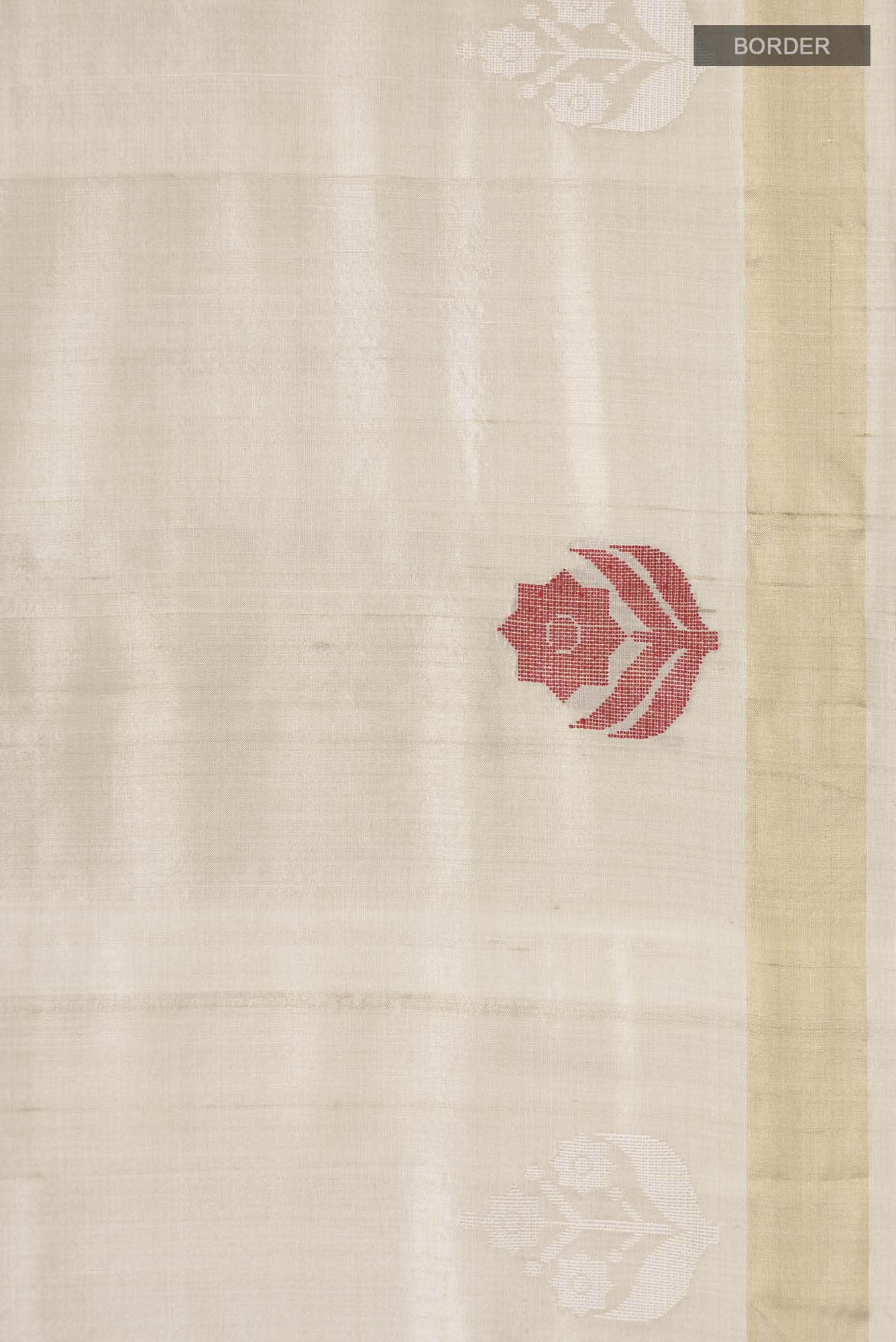 Lost in Fields-Beige Bhagalpuri Tussar Silk Saree