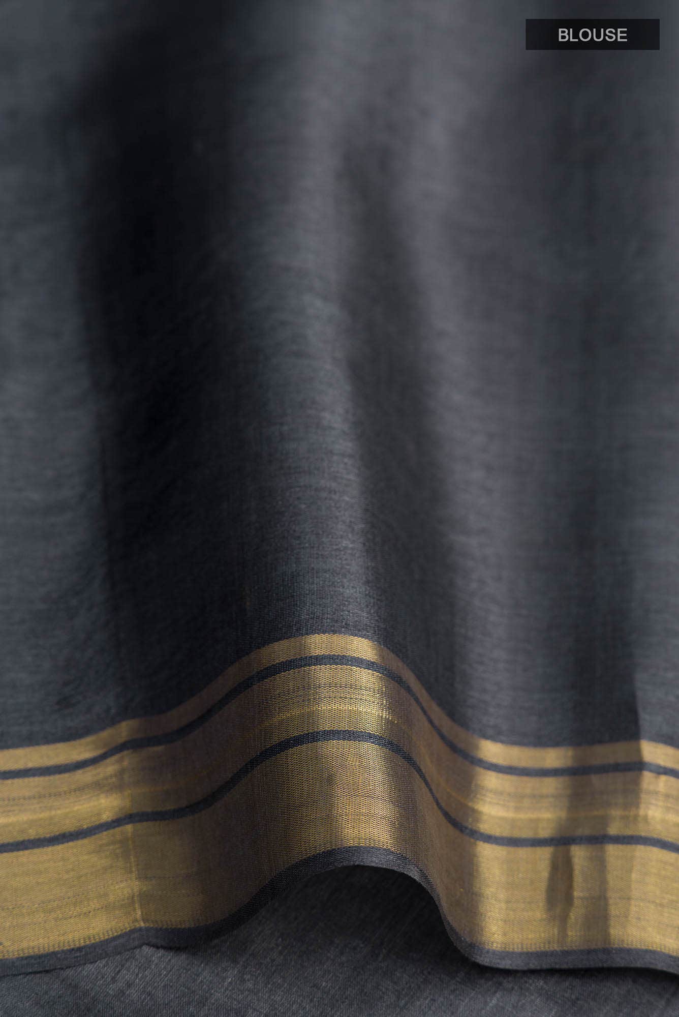 Banana Bandit-Grey Bhagalpuri Tussar Silk Saree
