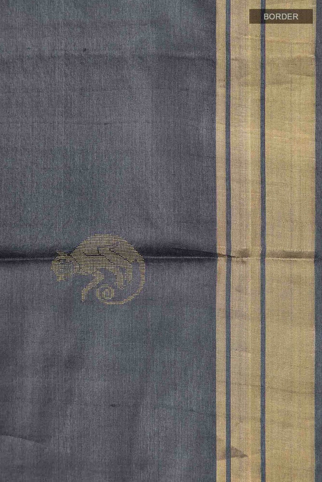 Banana Bandit-Grey Bhagalpuri Tussar Silk Saree