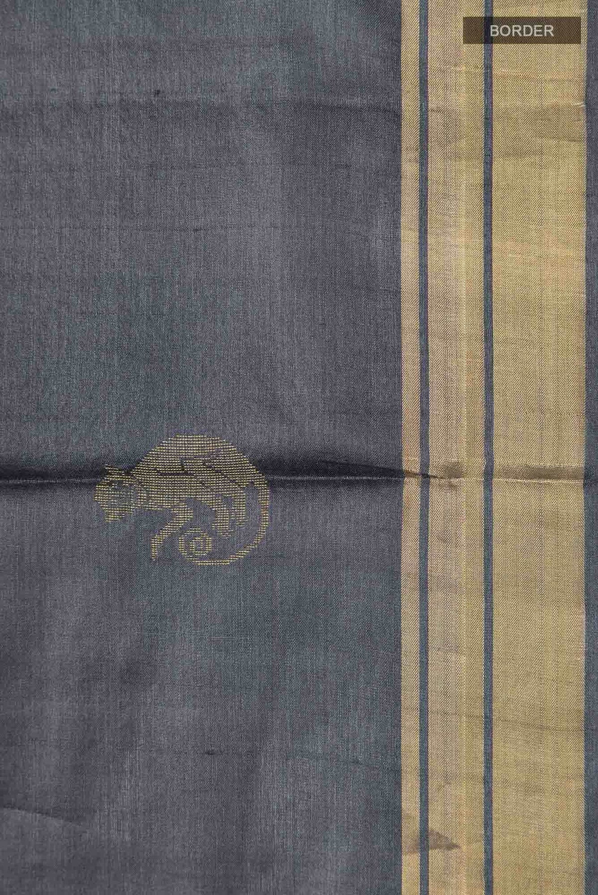 Banana Bandit-Grey Bhagalpuri Tussar Silk Saree
