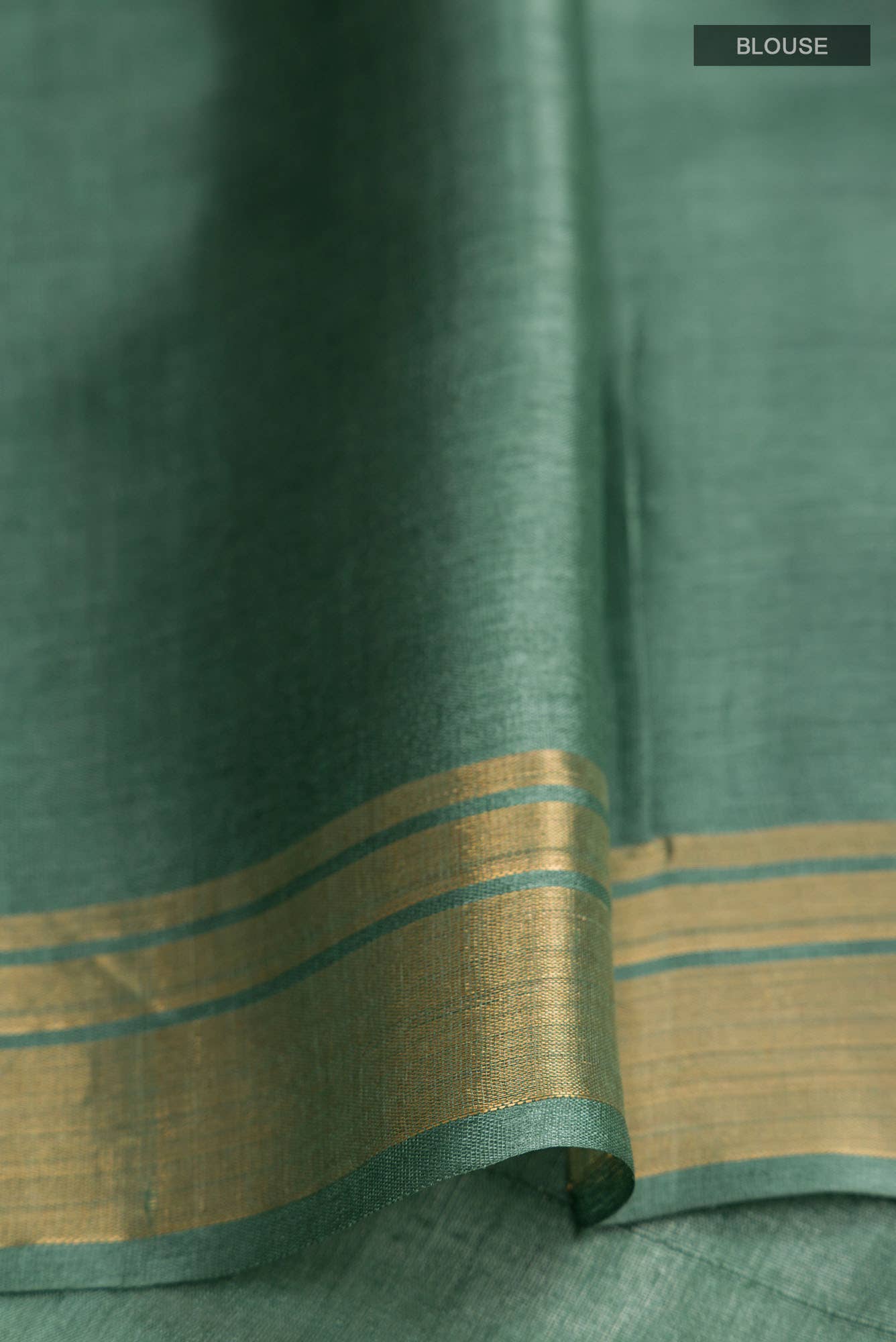 Banana Bandit-Green Bhagalpuri Tussar Silk Saree