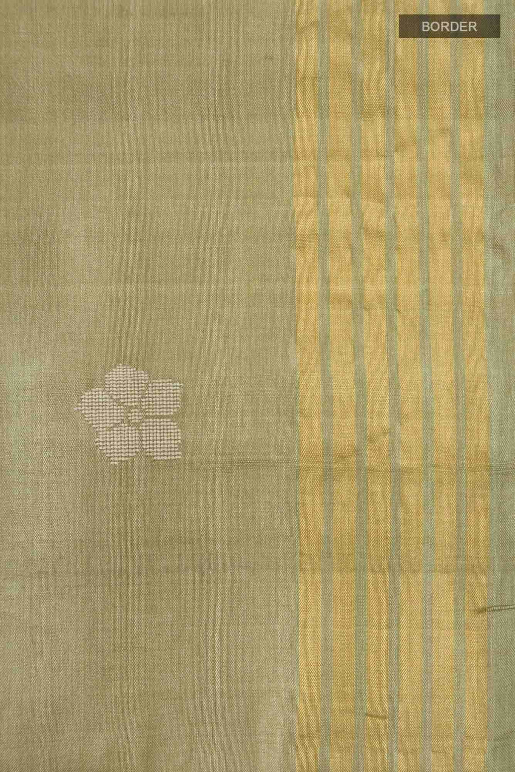 Dance of Dragonfly-Green Bhagalpuri Tussar Silk Saree