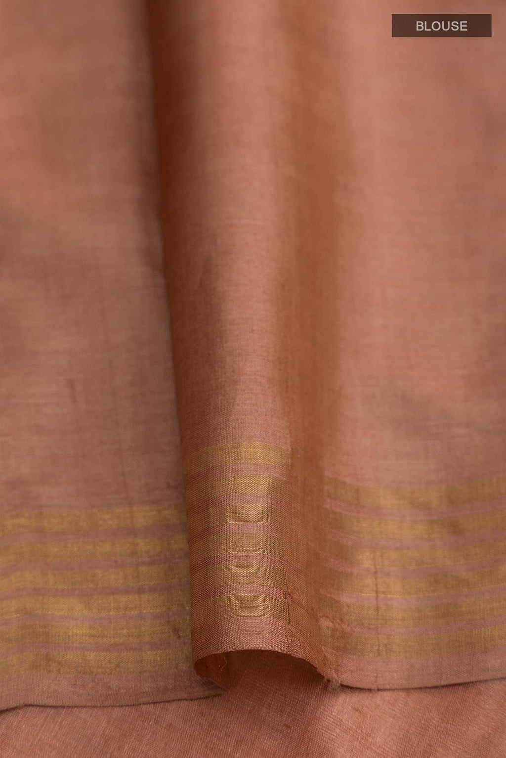 Elephant Whispers-Brown Bhagalpuri Tussar Silk Saree
