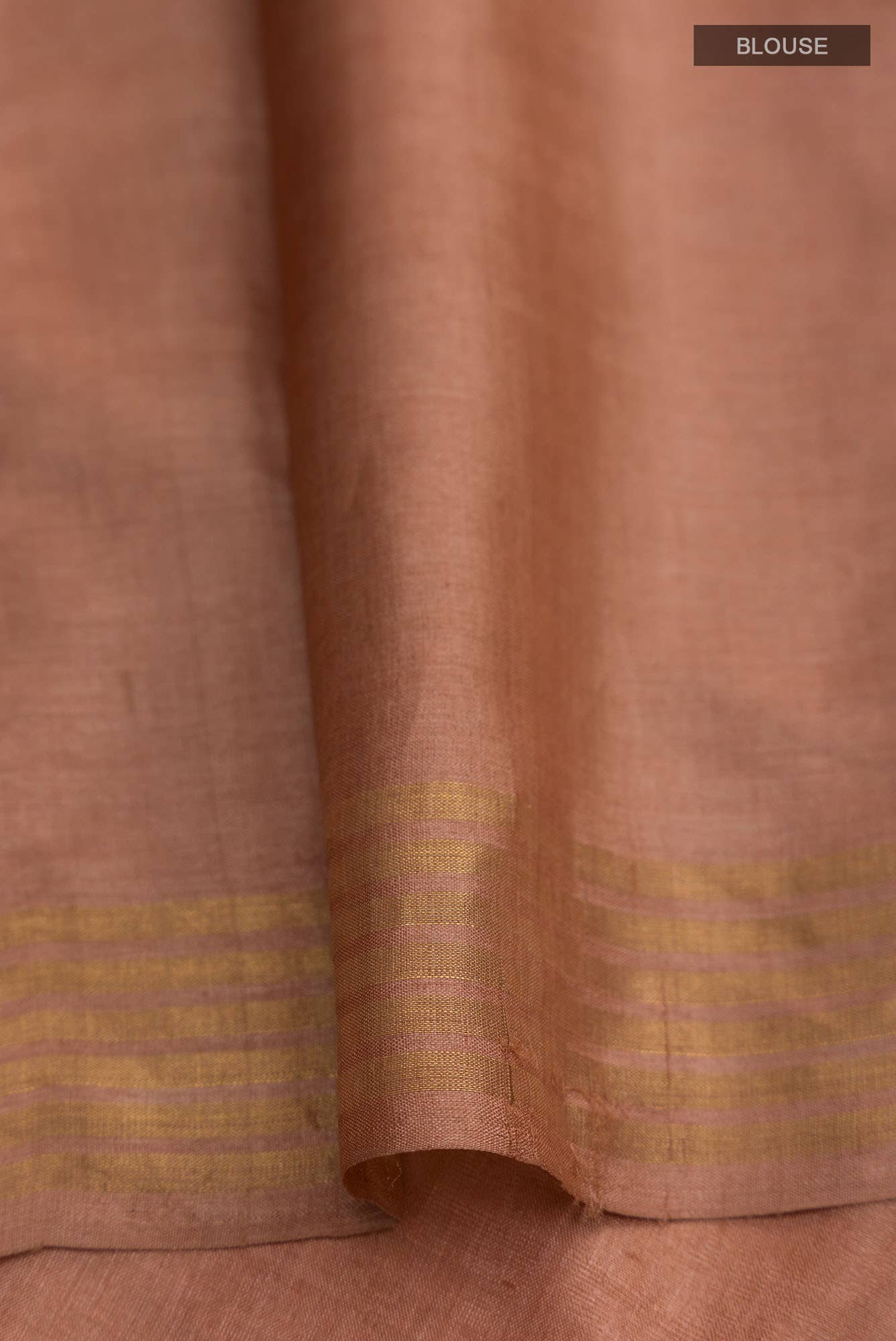 Elephant Whispers-Brown Bhagalpuri Tussar Silk Saree