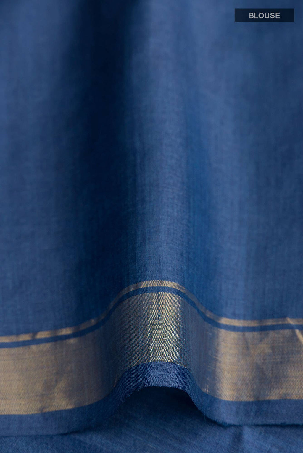 Breeze of Ease-Blue Bhagalpuri Tussar Silk Saree
