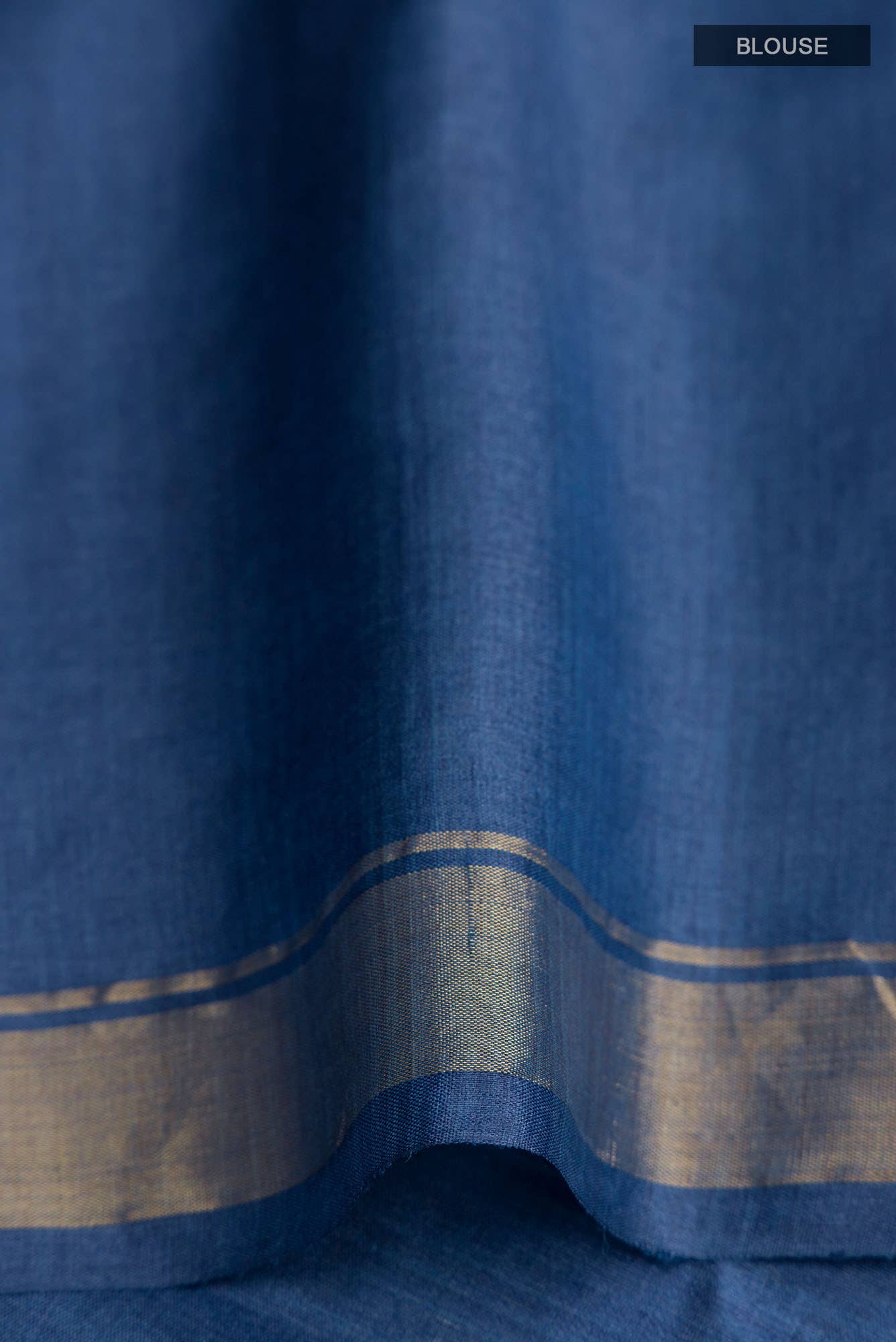Breeze of Ease-Blue Bhagalpuri Tussar Silk Saree