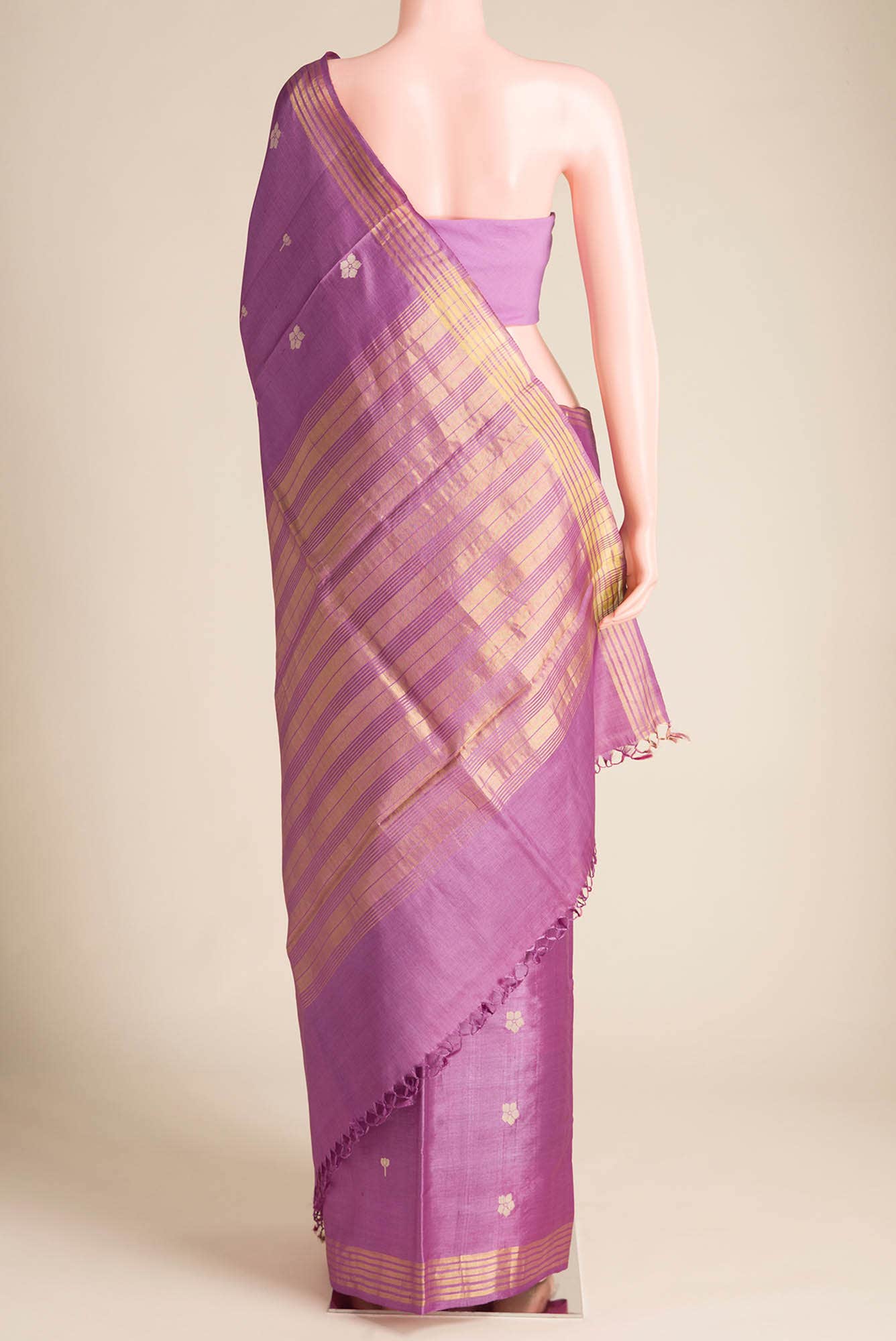 Perfume of Love-Purple Bhagalpuri Tussar Silk Saree