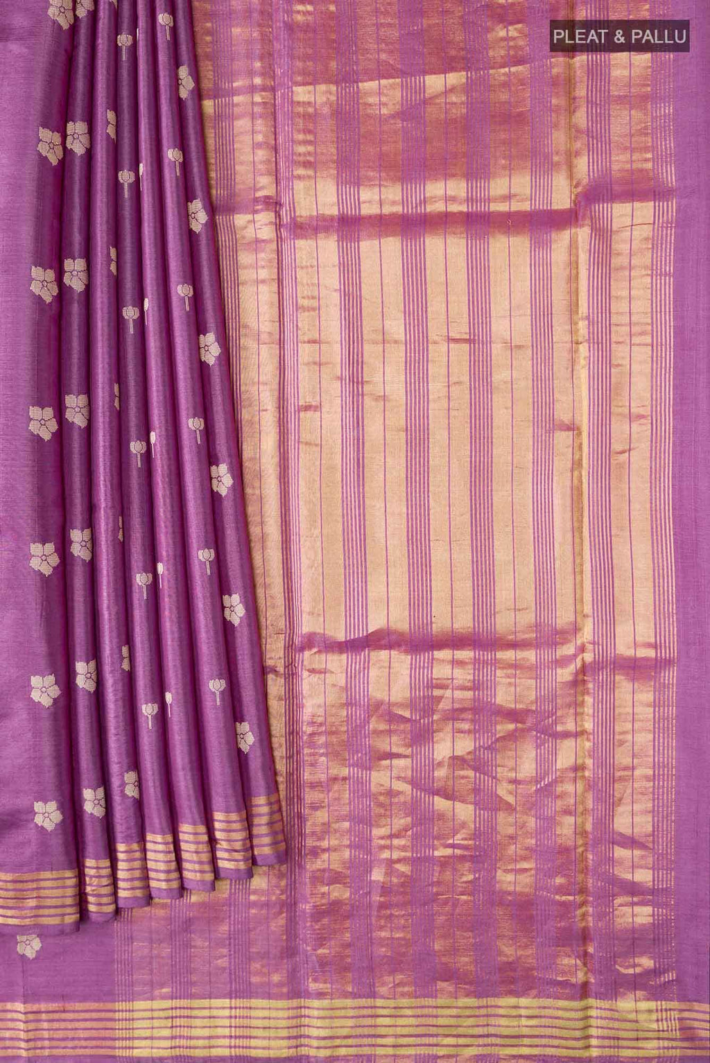 Perfume of Love-Purple Bhagalpuri Tussar Silk Saree