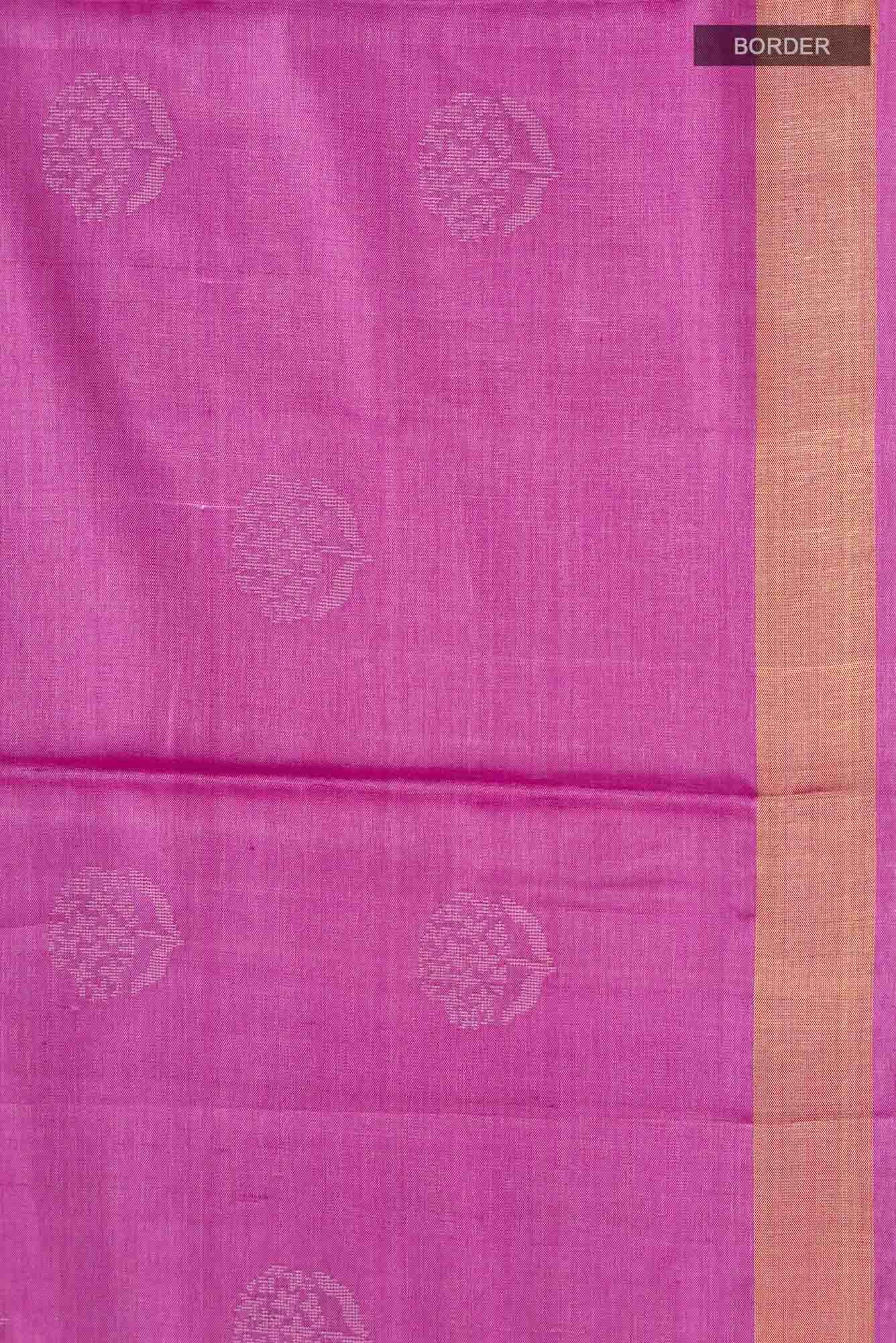 Orchard Orchestra-Pink Bhagalpuri Tussar Silk Saree