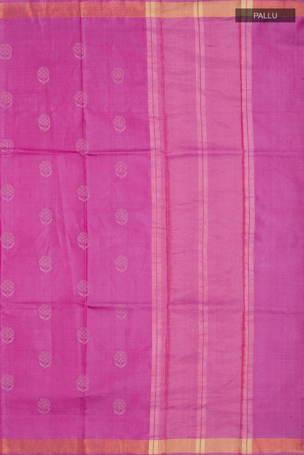 Orchard Orchestra-Pink Bhagalpuri Tussar Silk Saree