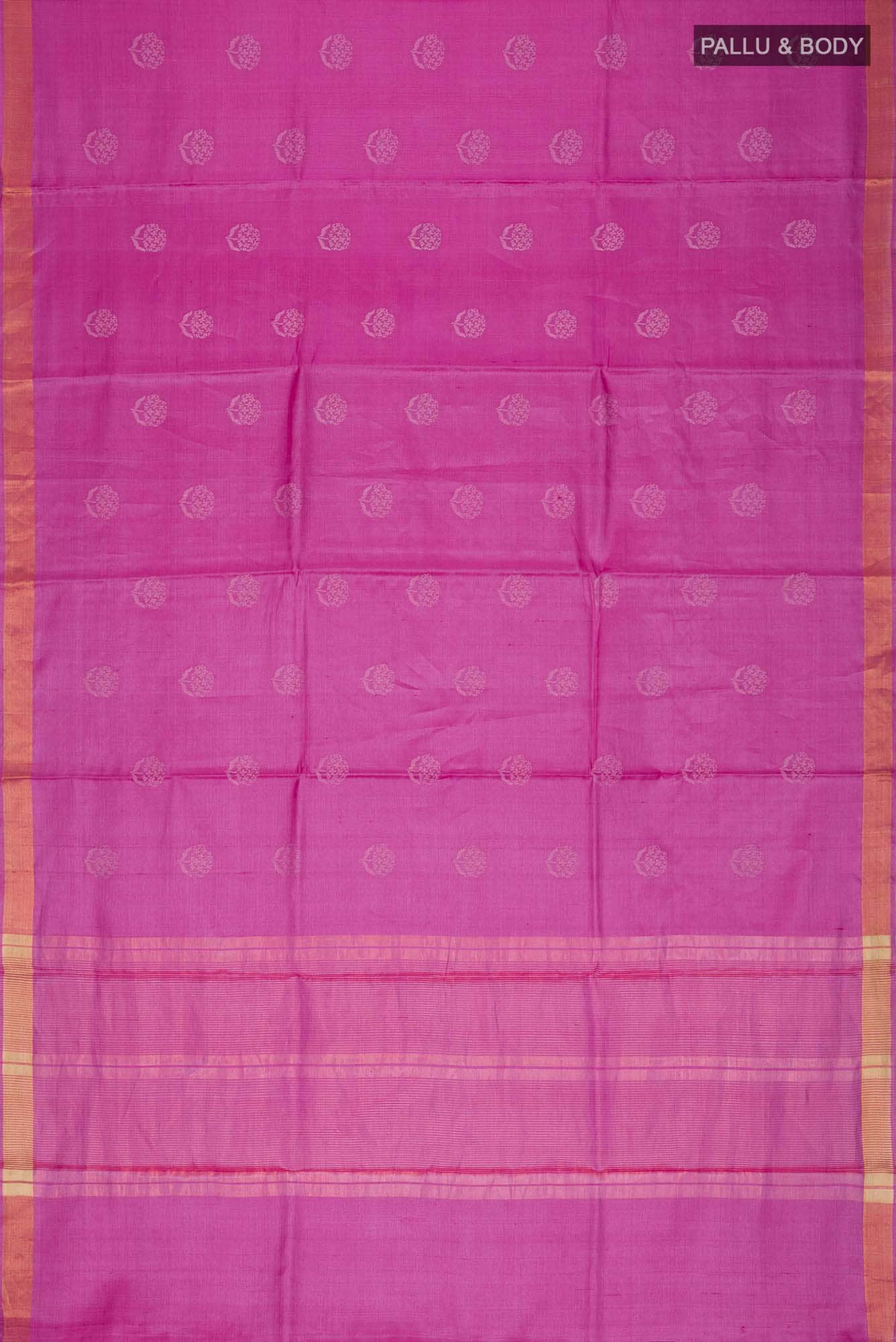 Orchard Orchestra-Pink Bhagalpuri Tussar Silk Saree