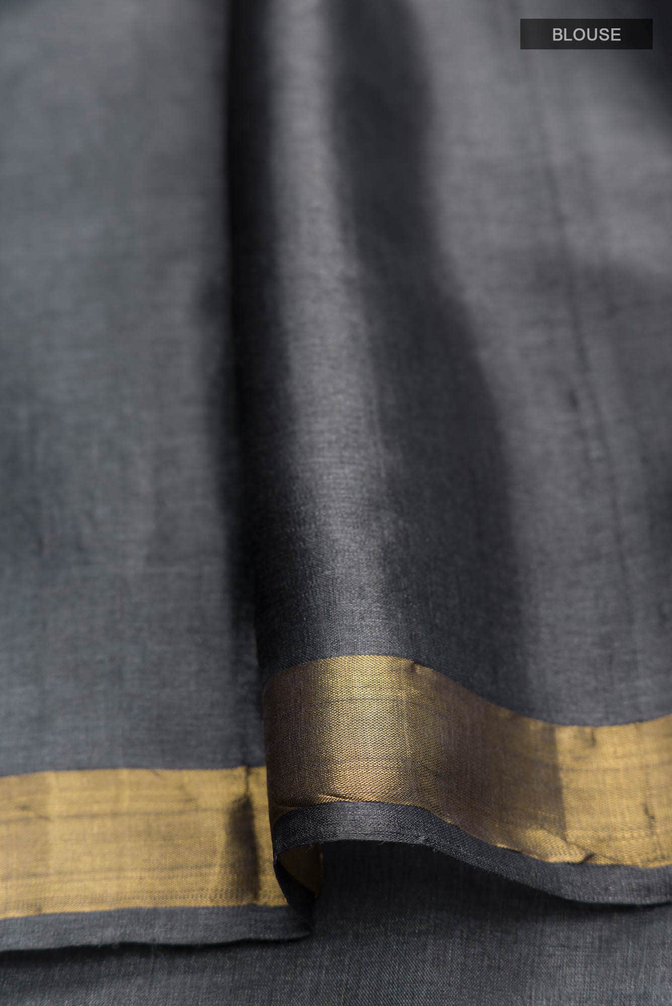 Orchard Orchestra-Grey Bhagalpuri Tussar Silk Saree