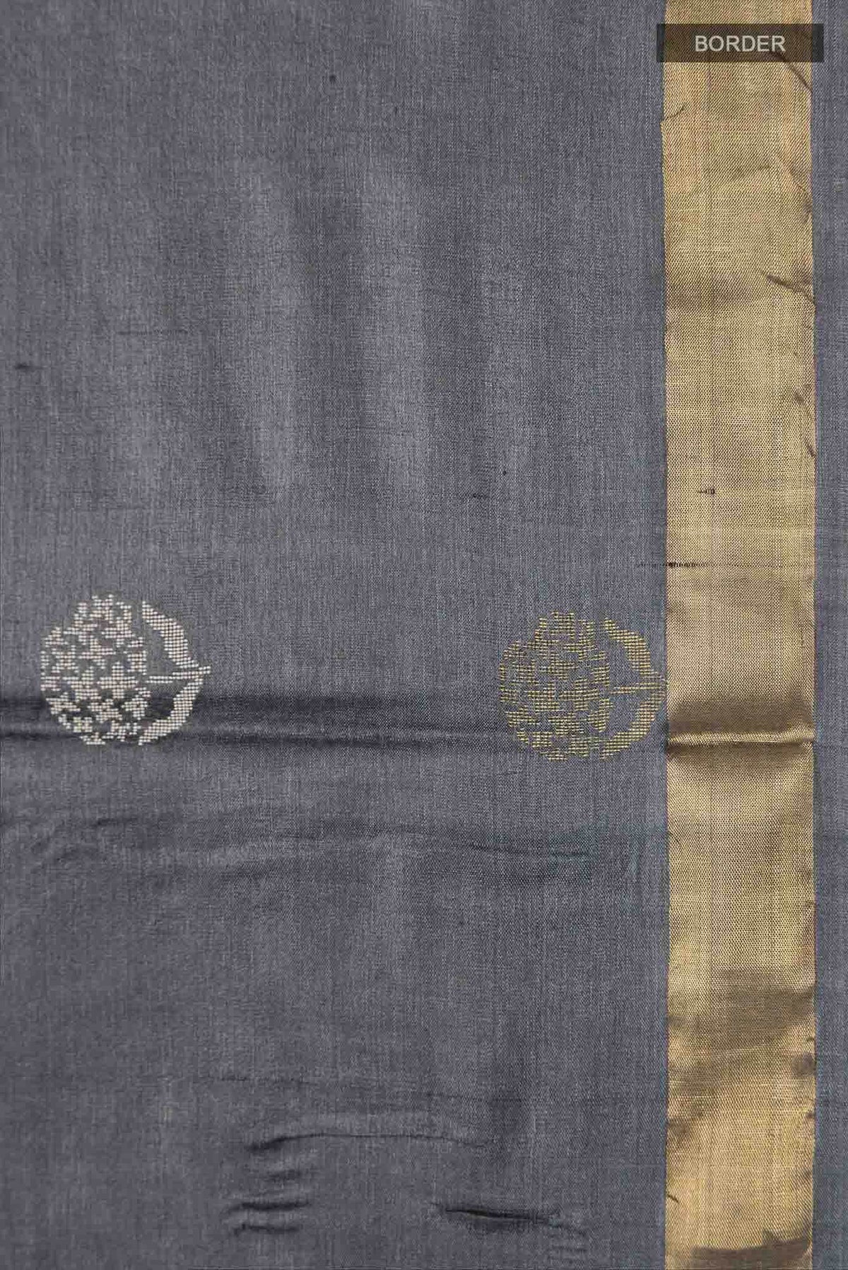 Orchard Orchestra-Grey Bhagalpuri Tussar Silk Saree