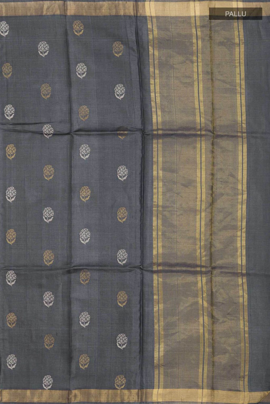 Orchard Orchestra-Grey Bhagalpuri Tussar Silk Saree