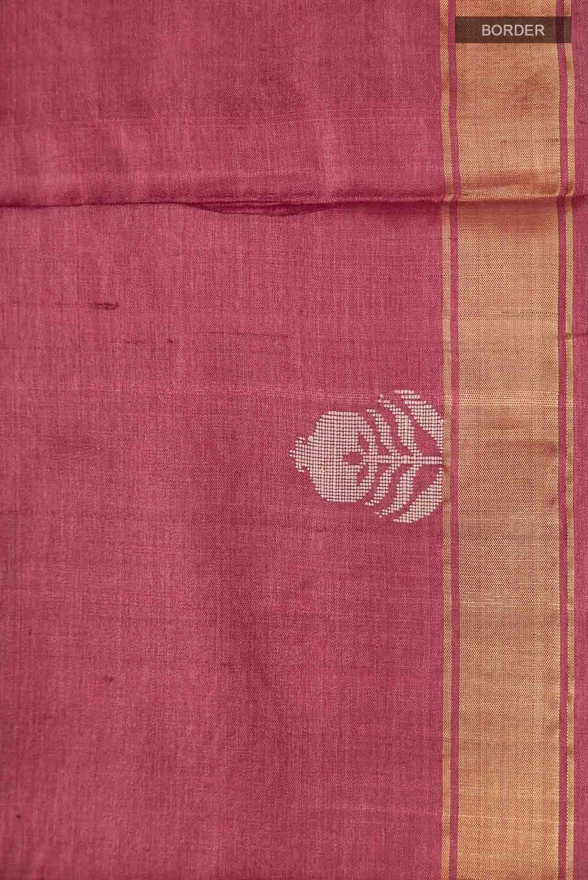 Pomegrante Poetry-Rust Bhagalpuri Tussar Silk Saree