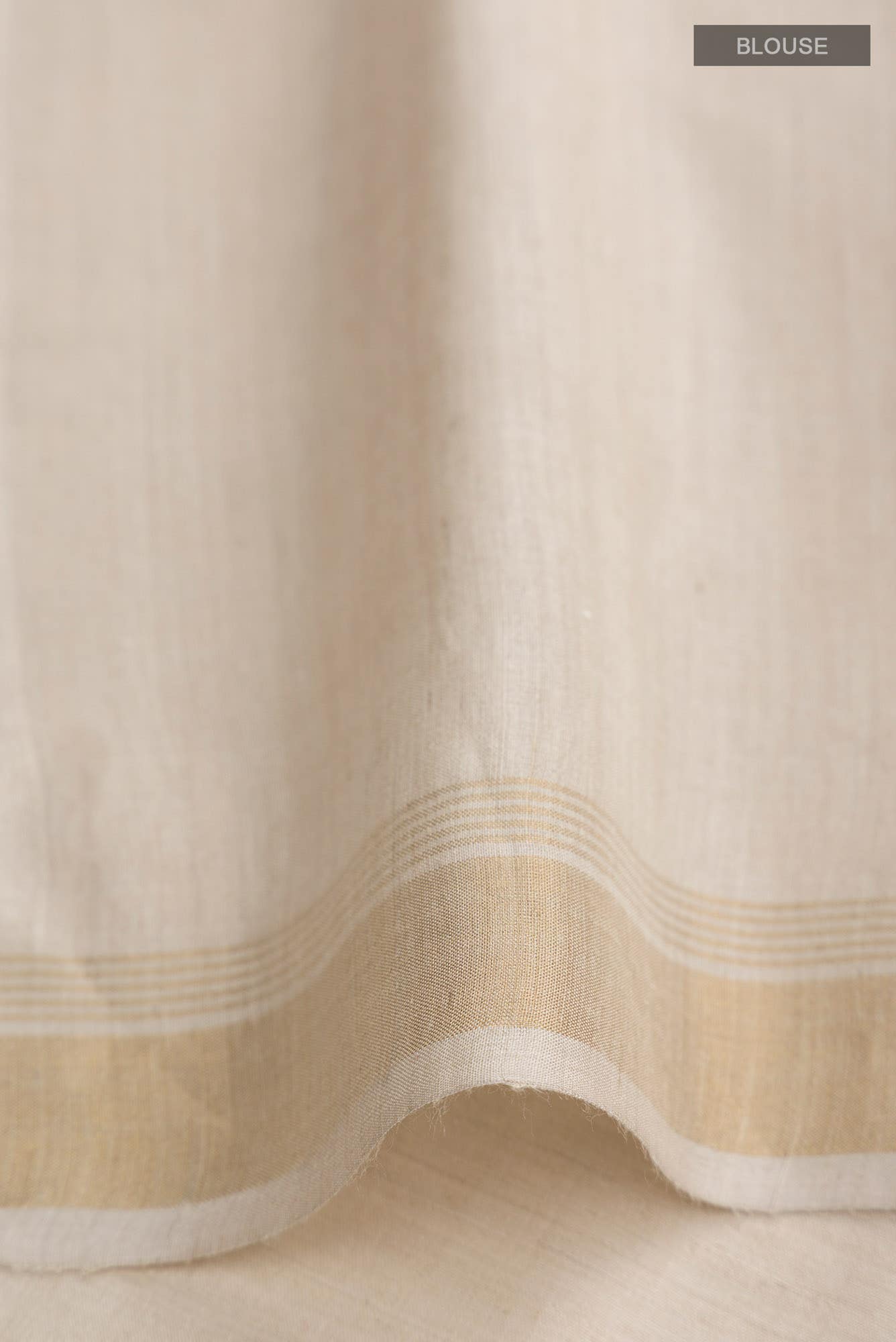 Pisces in Paris-Beige Bhagalpuri Tussar Silk Saree