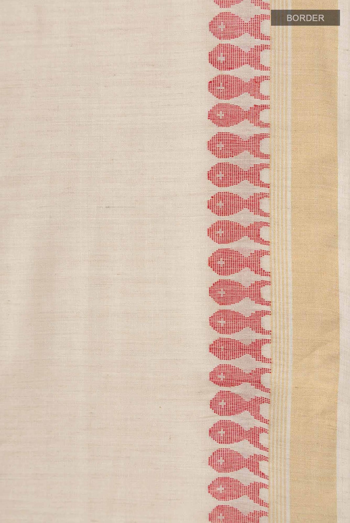 Pisces in Paris-Beige Bhagalpuri Tussar Silk Saree