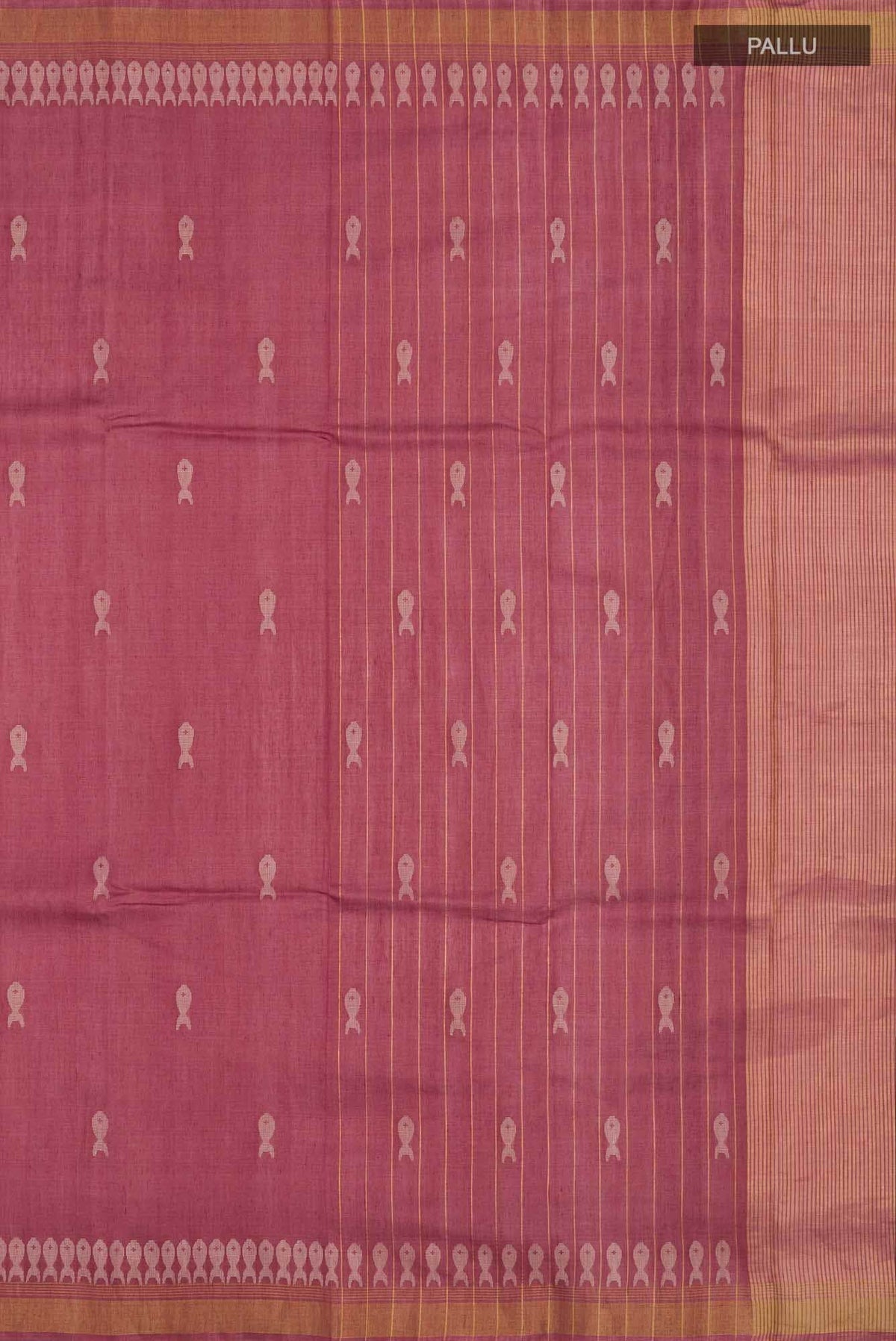 Pisces in Paris-Rust Bhagalpuri Tussar Silk Saree