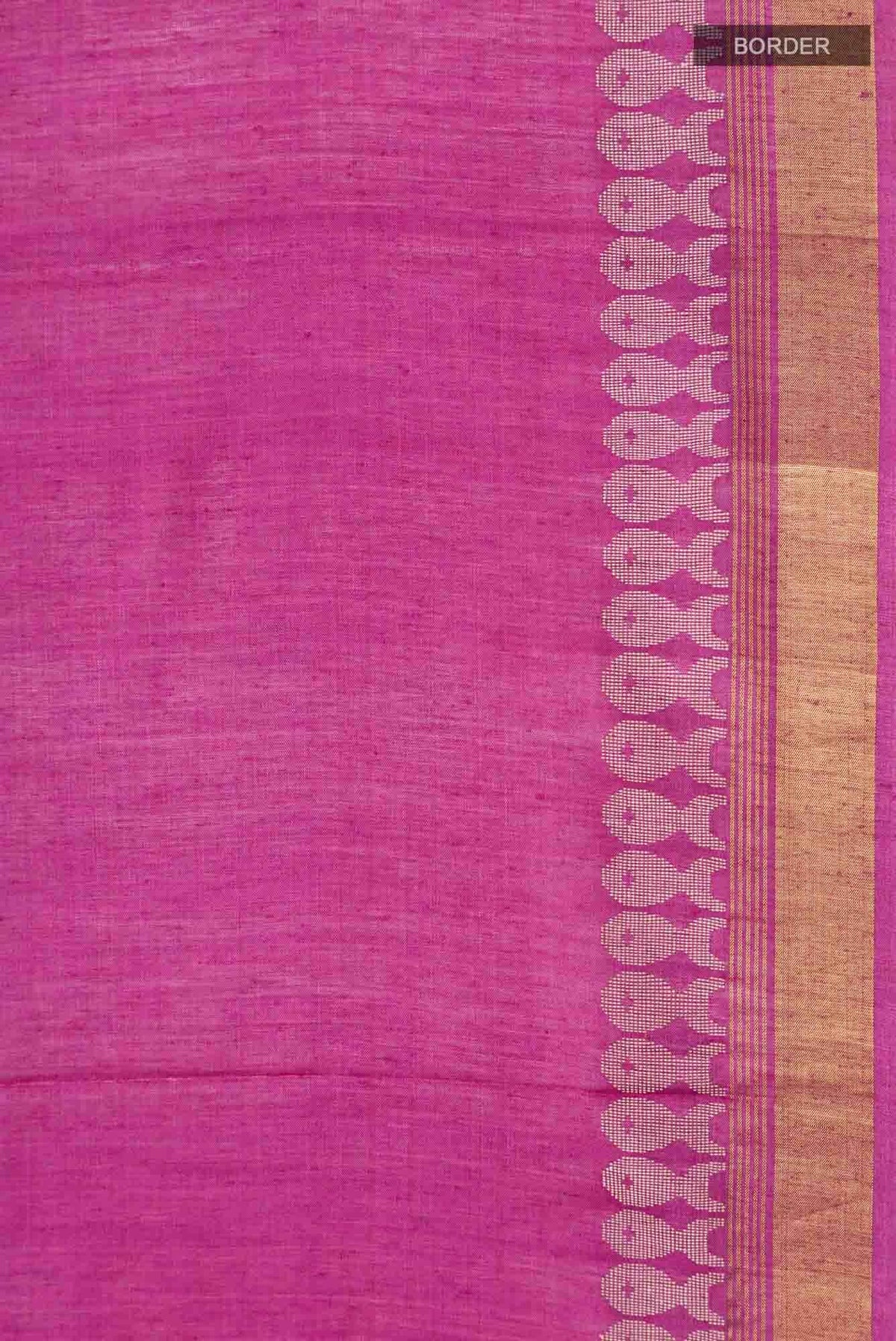 Pisces in Paris-Magenta Bhagalpuri Tussar Silk Saree