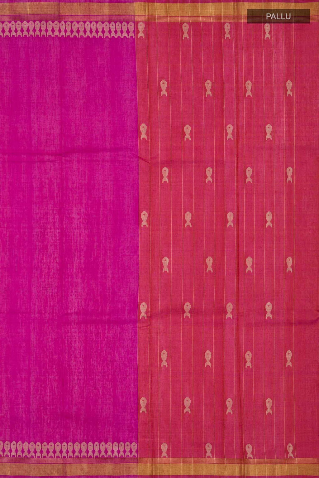 Pisces in Paris-Magenta Bhagalpuri Tussar Silk Saree