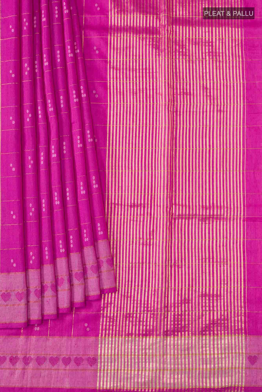 Touch of love-Pink Bhagalpuri Tussar Silk Saree