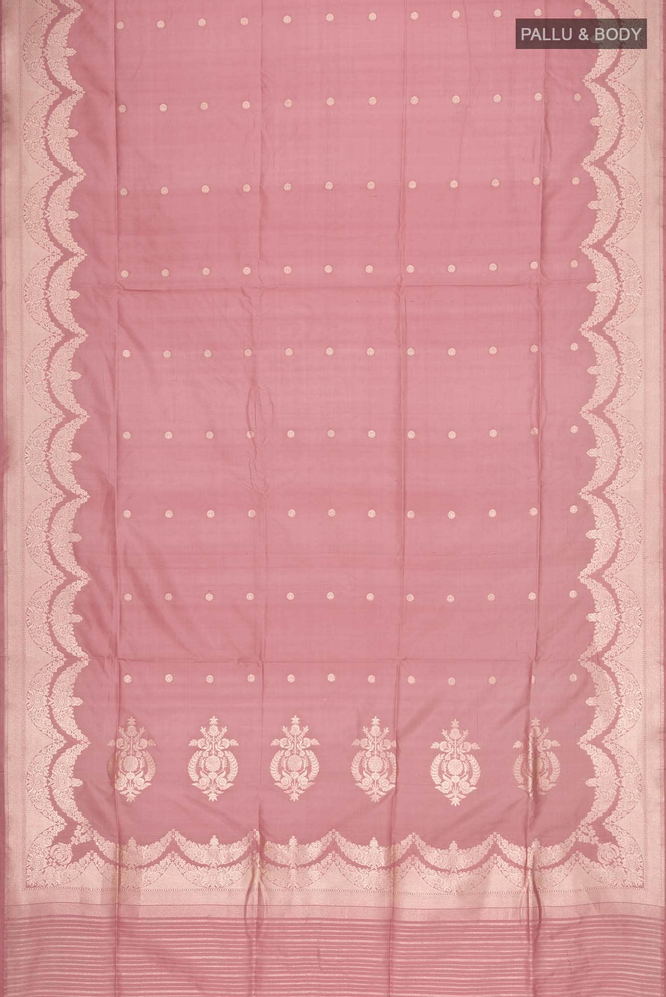 Vibhushita-Peach Banarasi Silk Saree