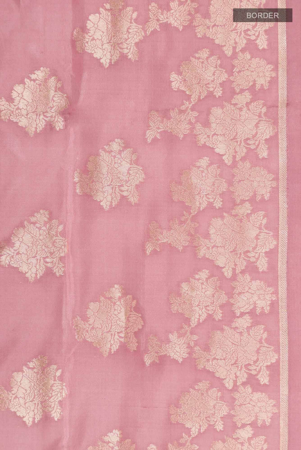 Chameli Chic-Peach Banarasi Silk Saree