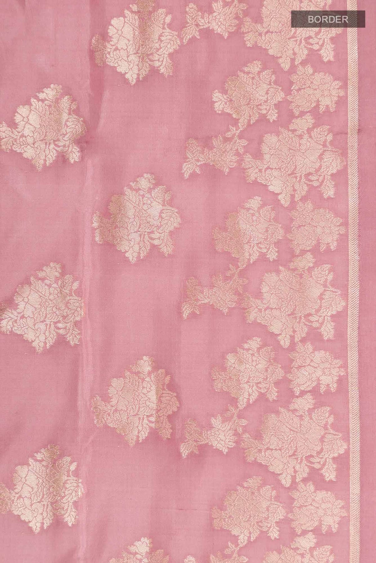 Chameli Chic-Peach Banarasi Silk Saree