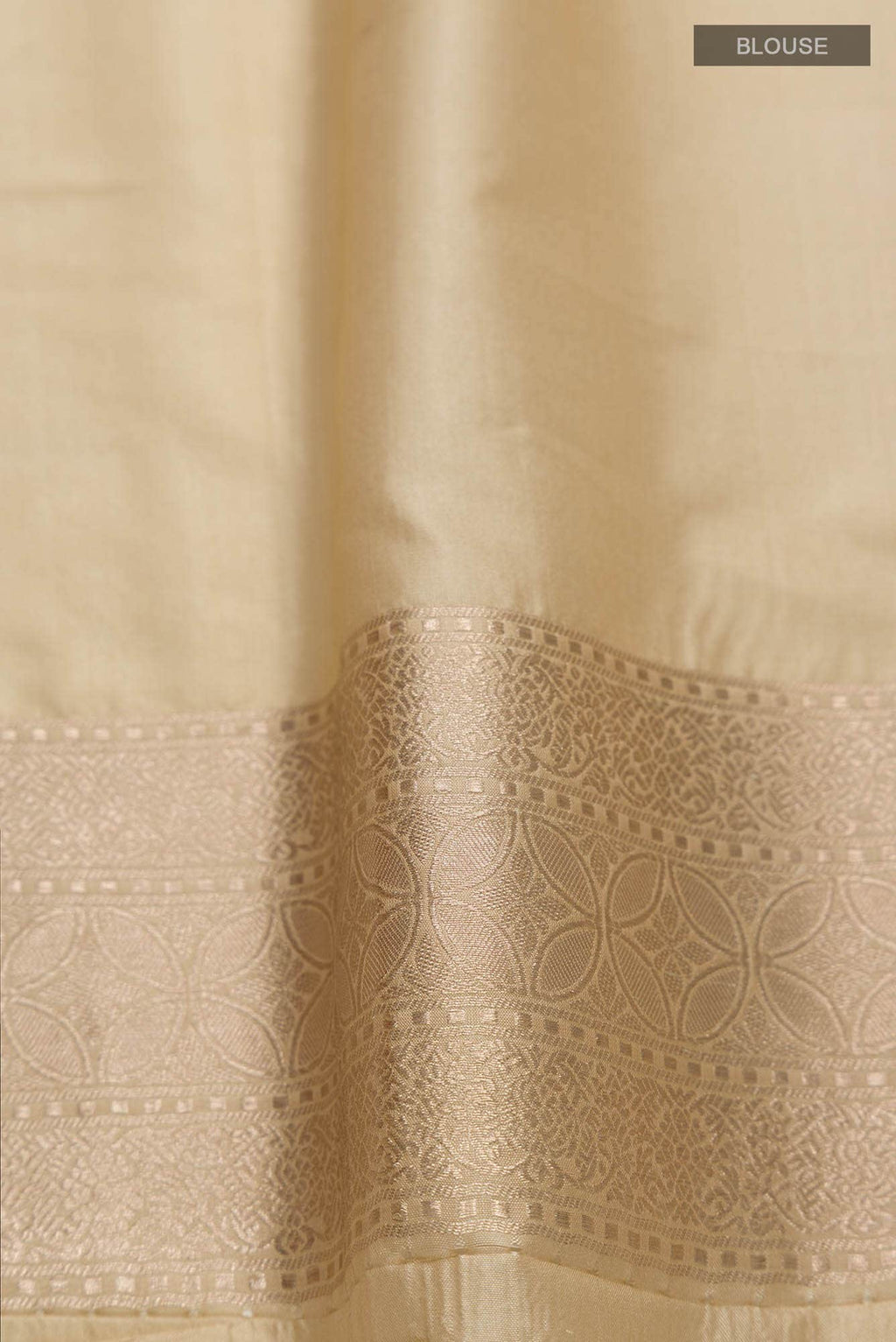 By The Bank of Ganges-Cream Banarasi Silk Saree