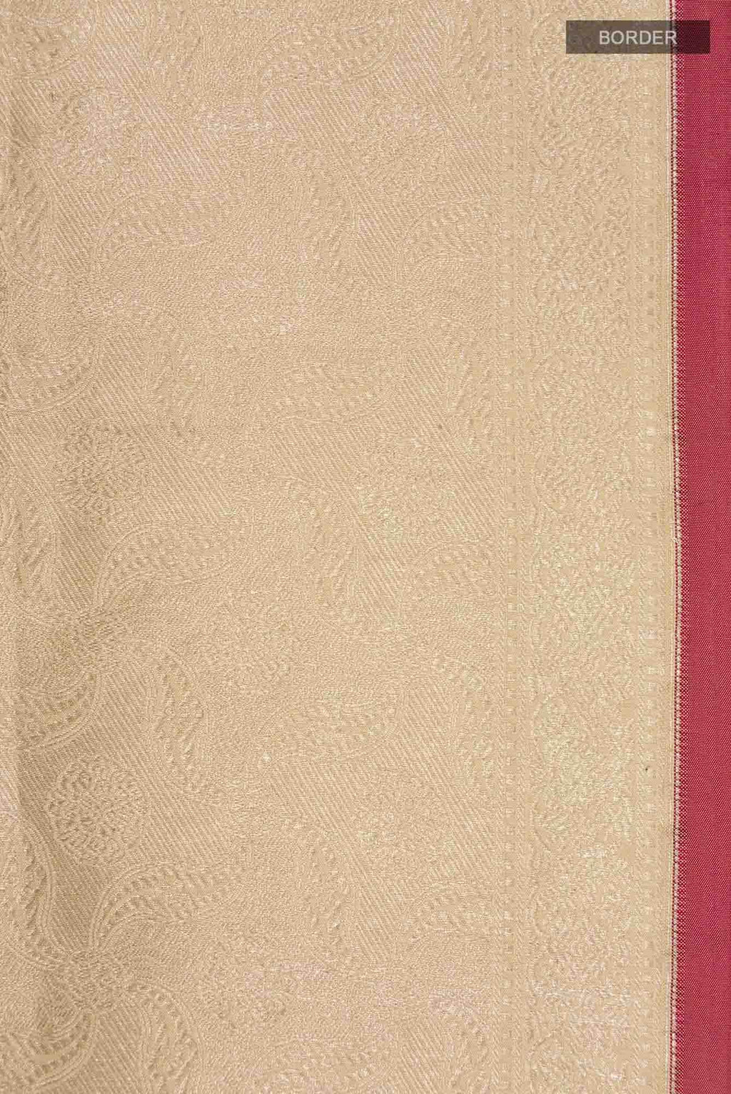 By The Bank of Ganges-Cream Banarasi Silk Saree