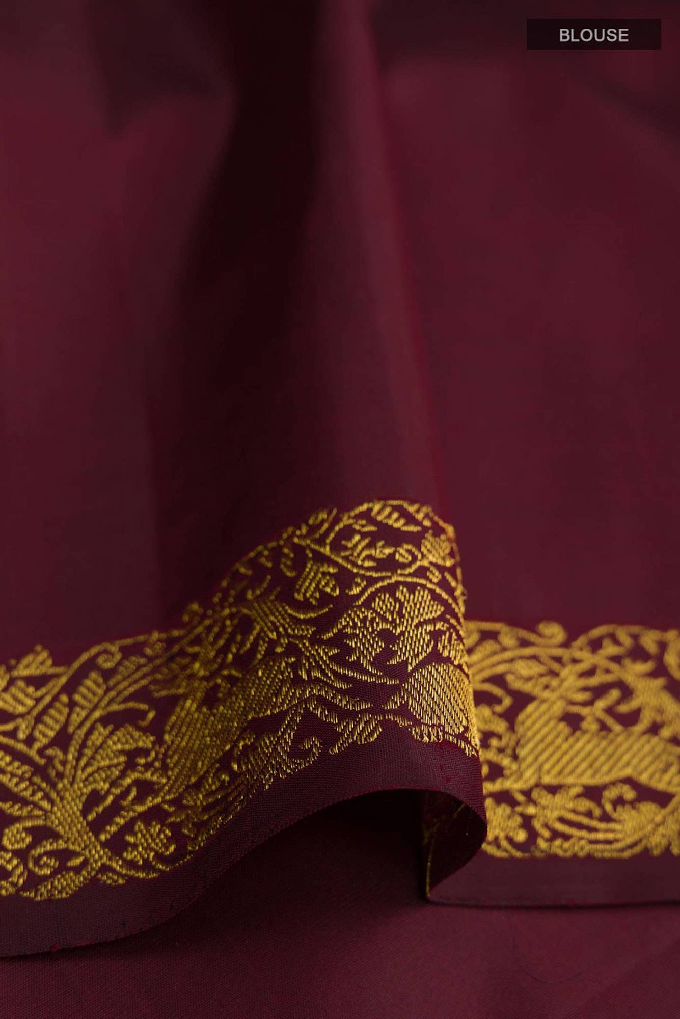 Shringar-Maroon Kanchipuram Silk Saree