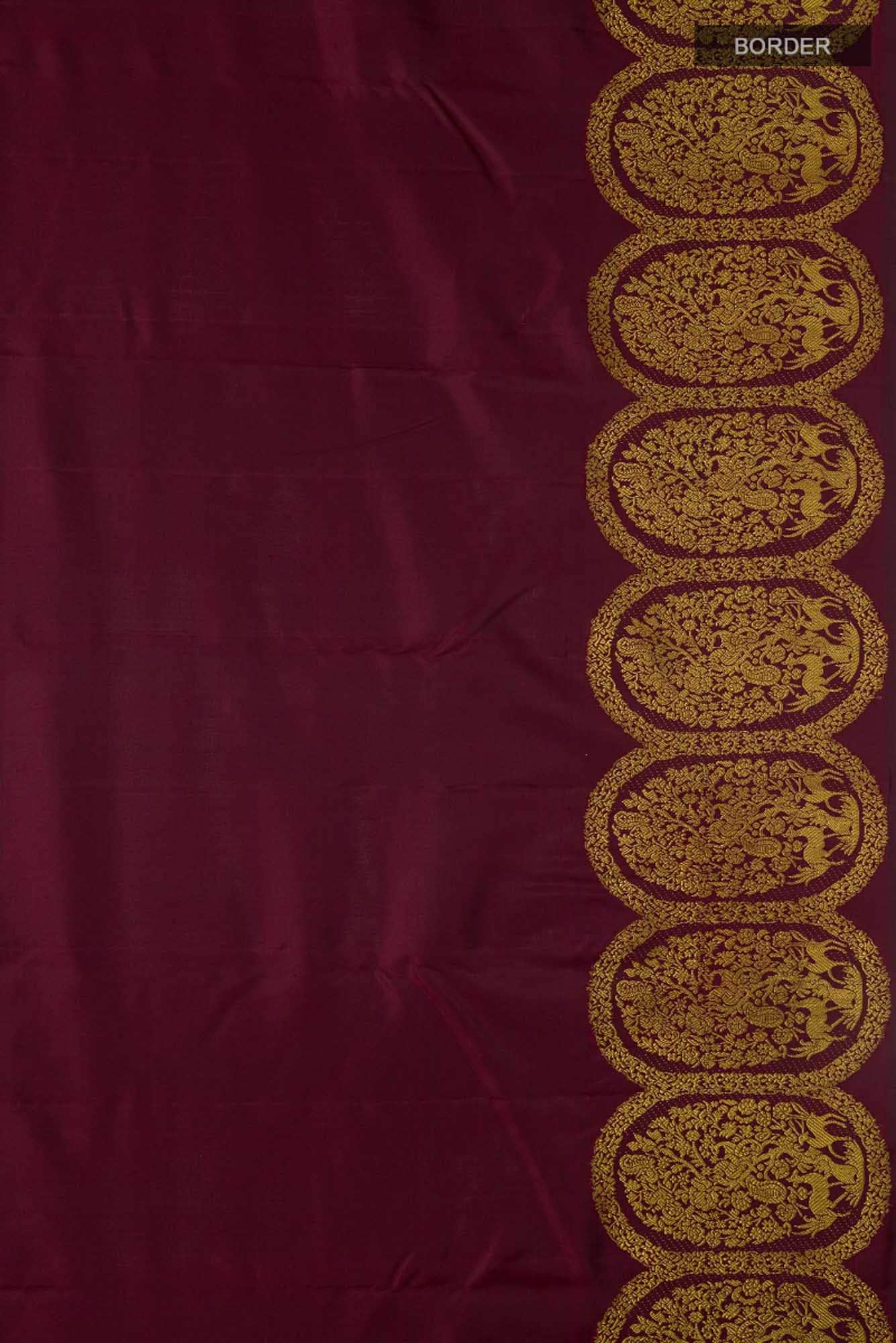 Shringar-Maroon Kanchipuram Silk Saree