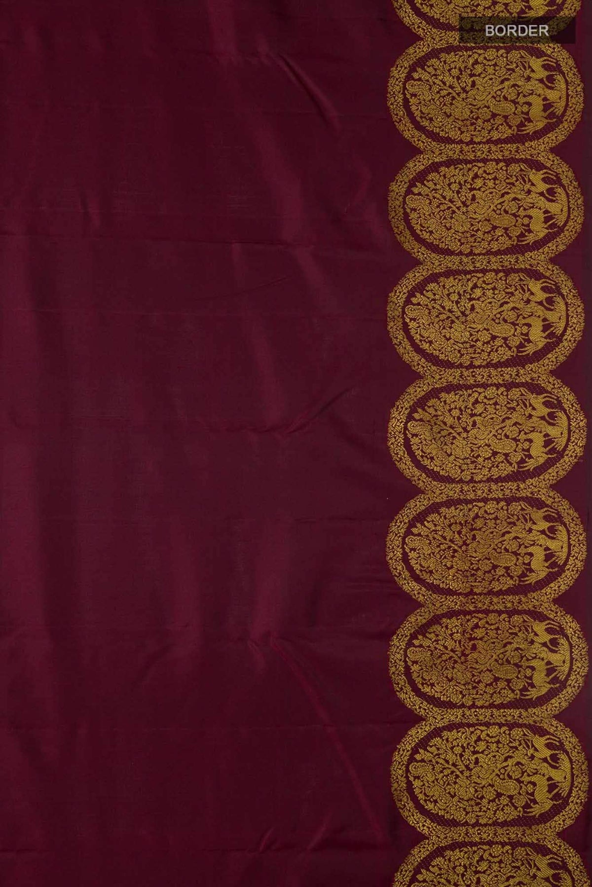 Shringar-Maroon Kanchipuram Silk Saree