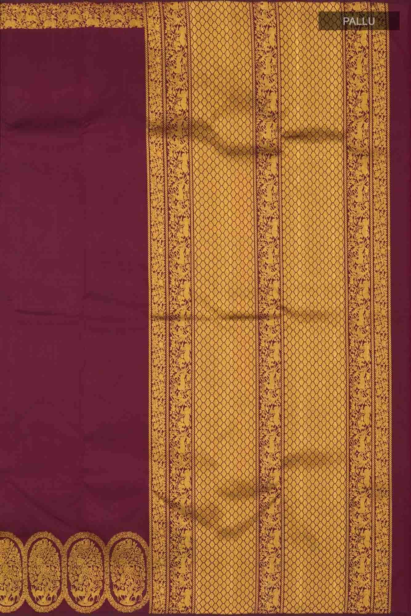 Shringar-Maroon Kanchipuram Silk Saree