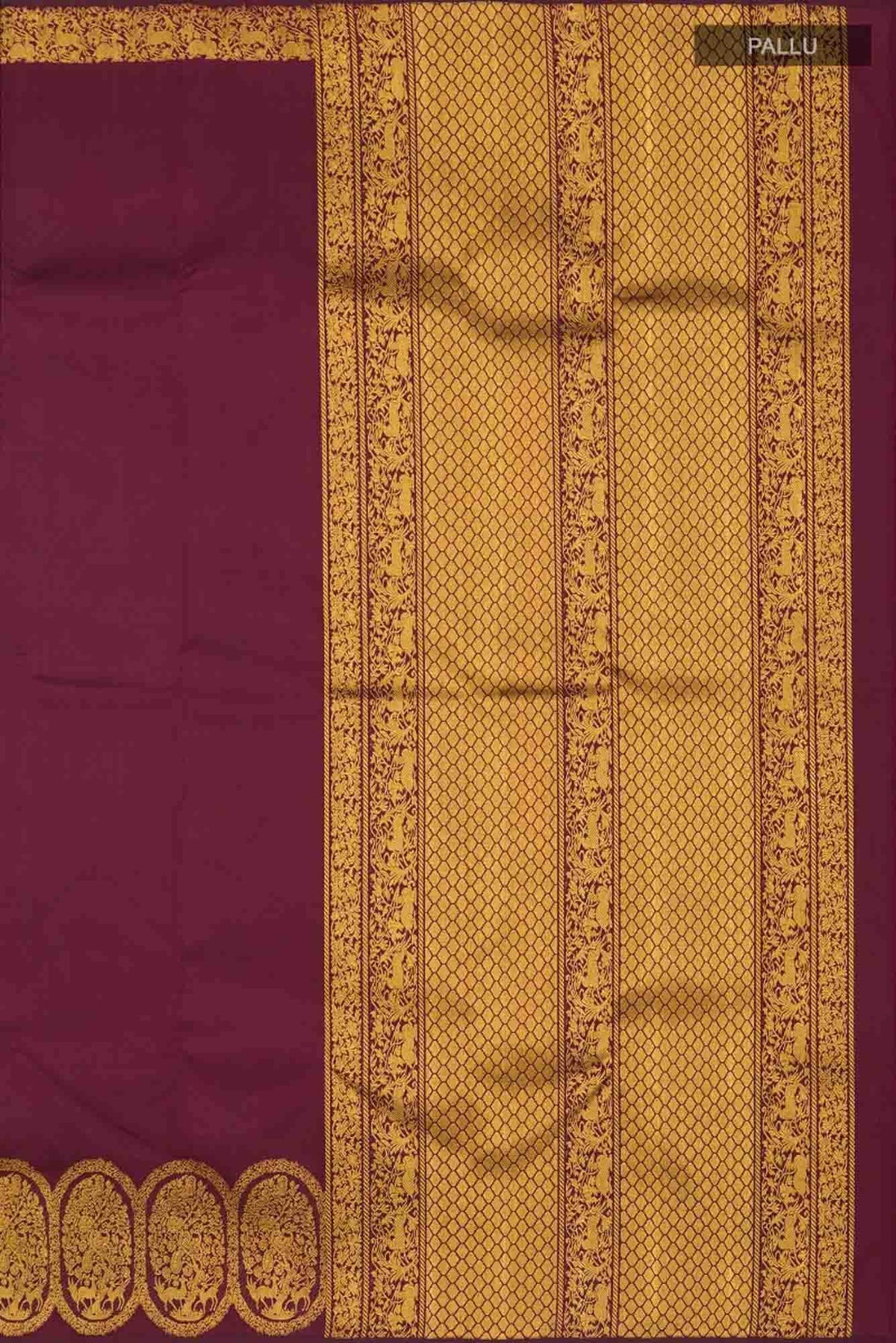 Shringar-Maroon Kanchipuram Silk Saree