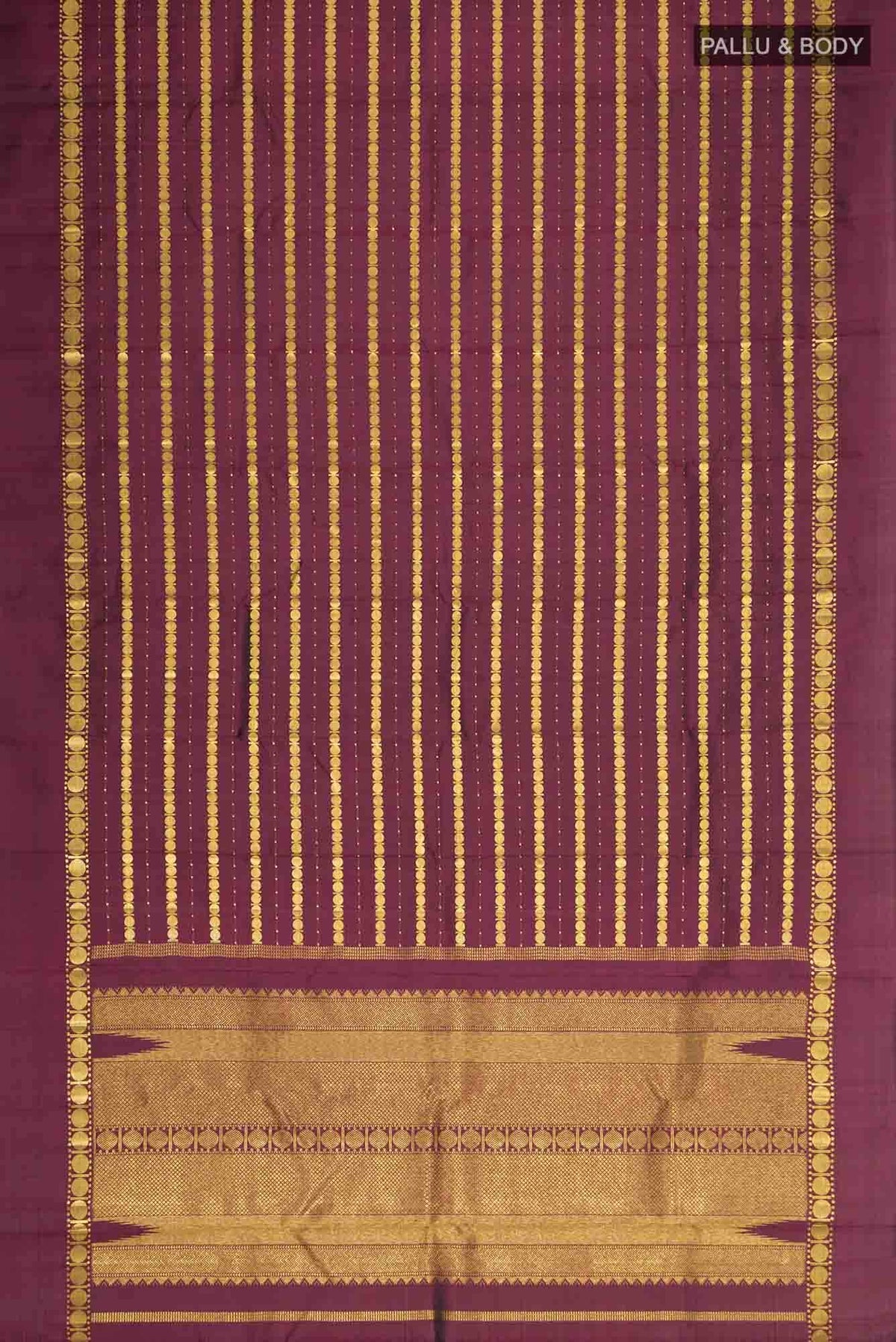 Sadhvi-Maroon Kanchipuram Silk Saree