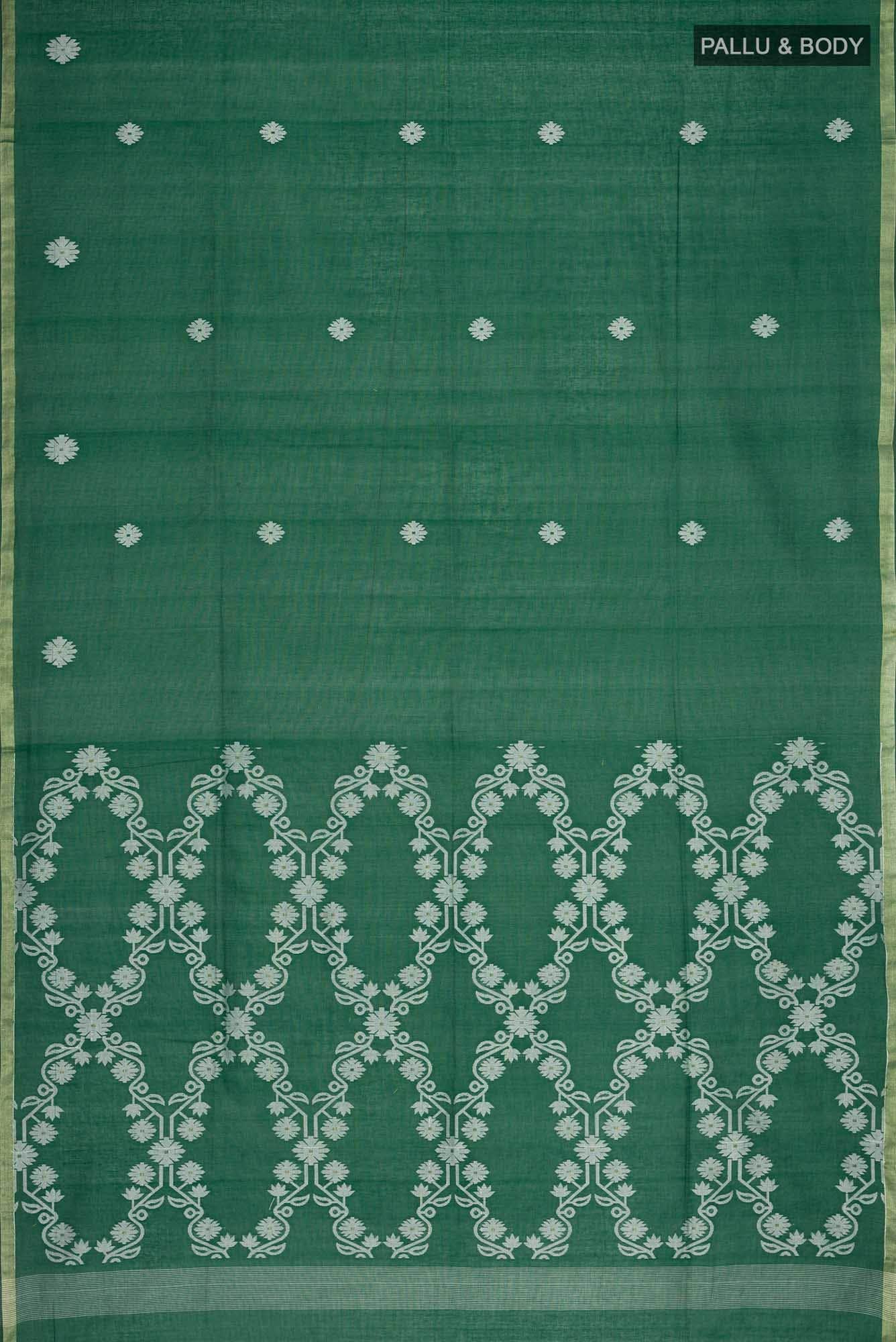 Aaheli-Green Bengal Cotton Saree