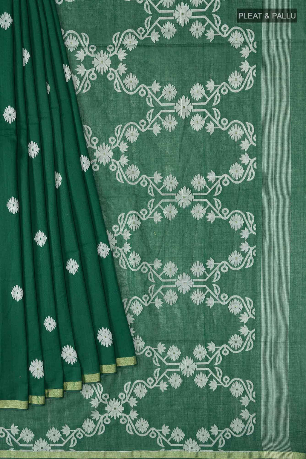 Aaheli-Green Bengal Cotton Saree