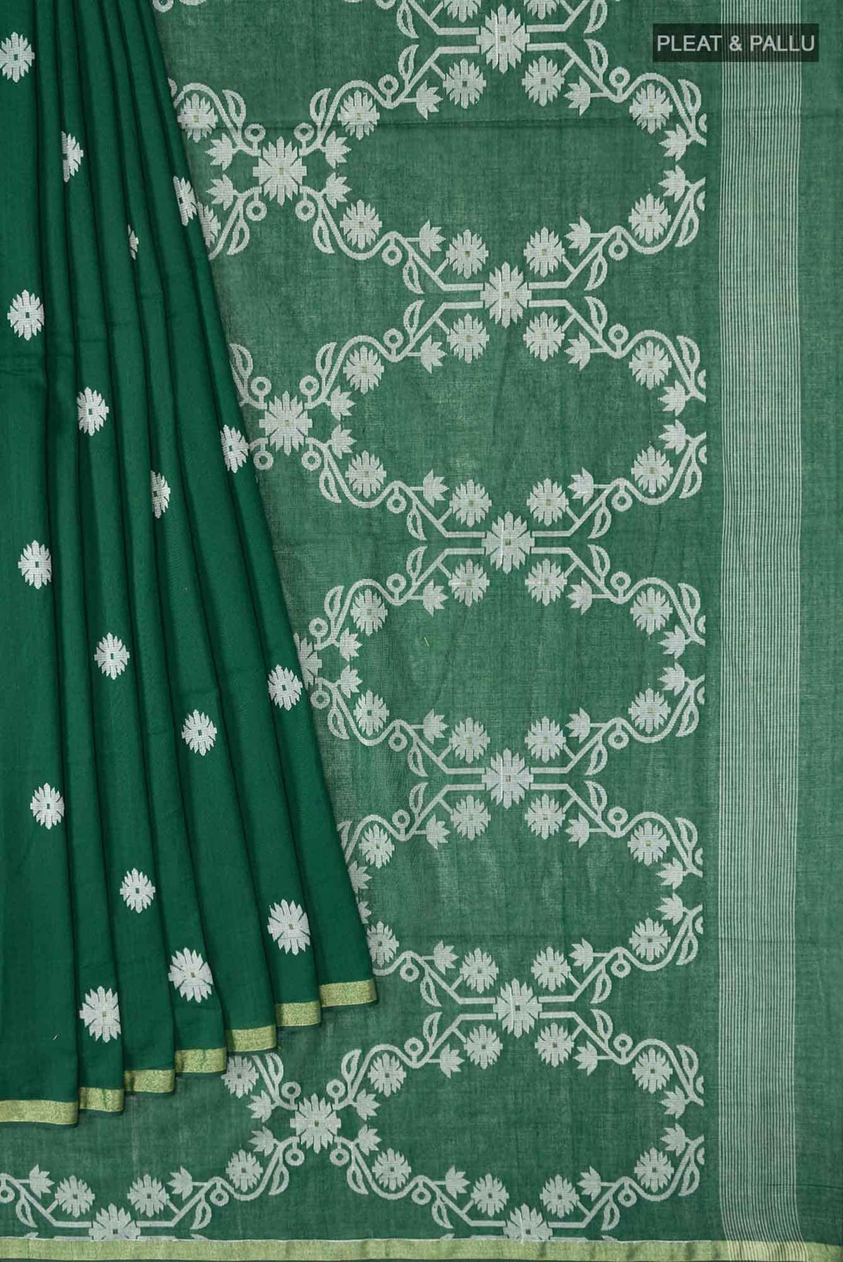 Aaheli-Green Bengal Cotton Saree