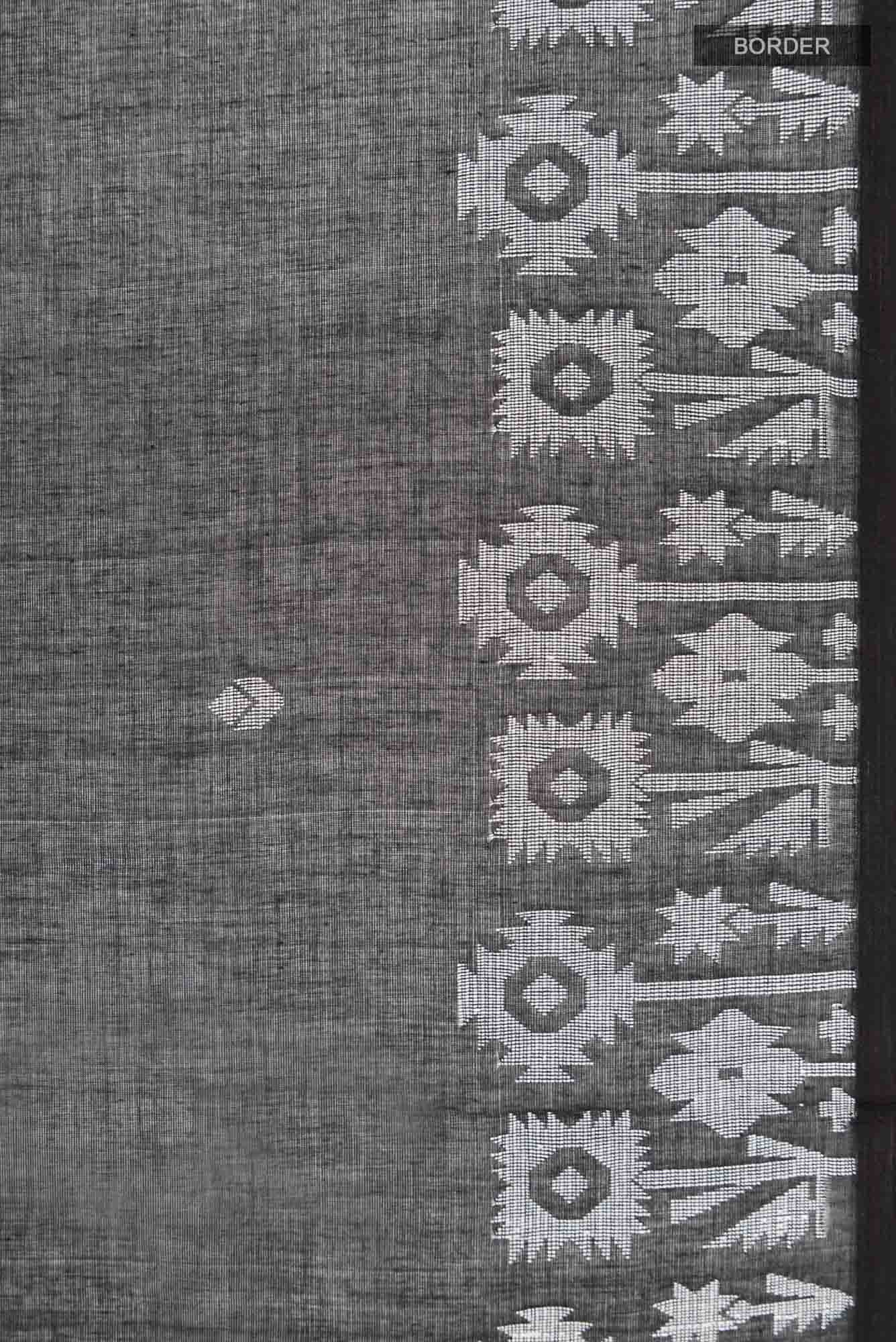 Paromita-Black Bengal Cotton Saree