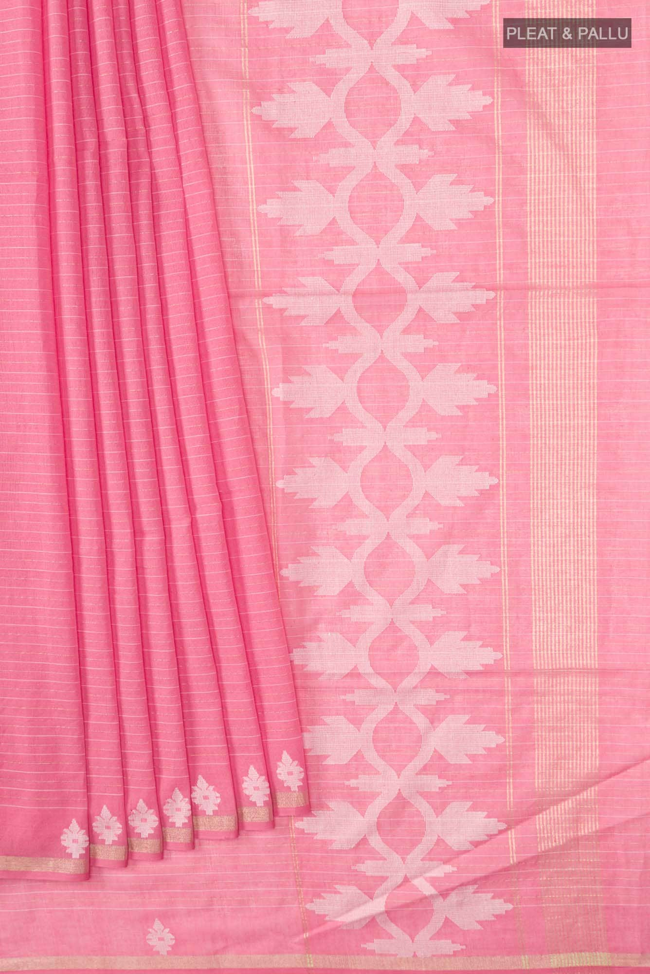 Haimanti-Pink Bengal Cotton Saree
