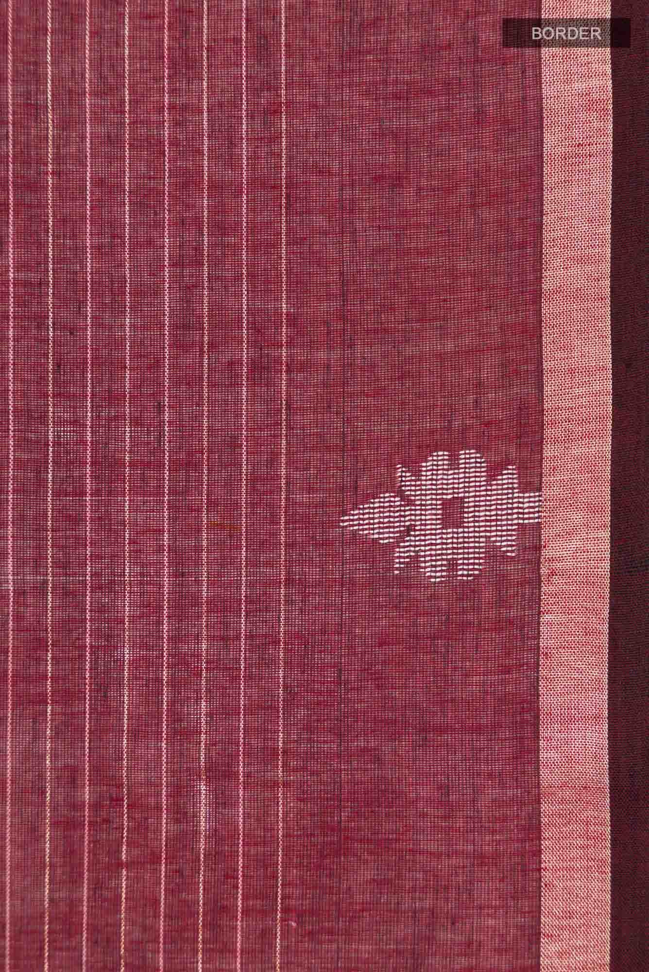 Haimanti-Maroon Bengal Cotton Saree