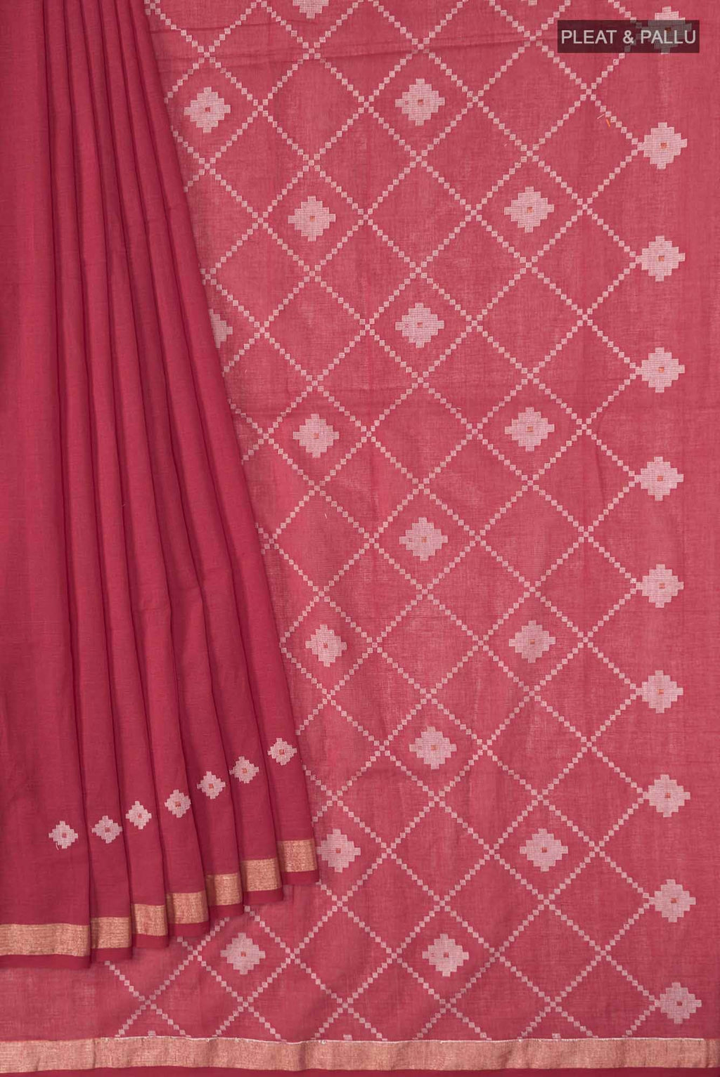 Suchitra-Red Bengal Cotton Saree