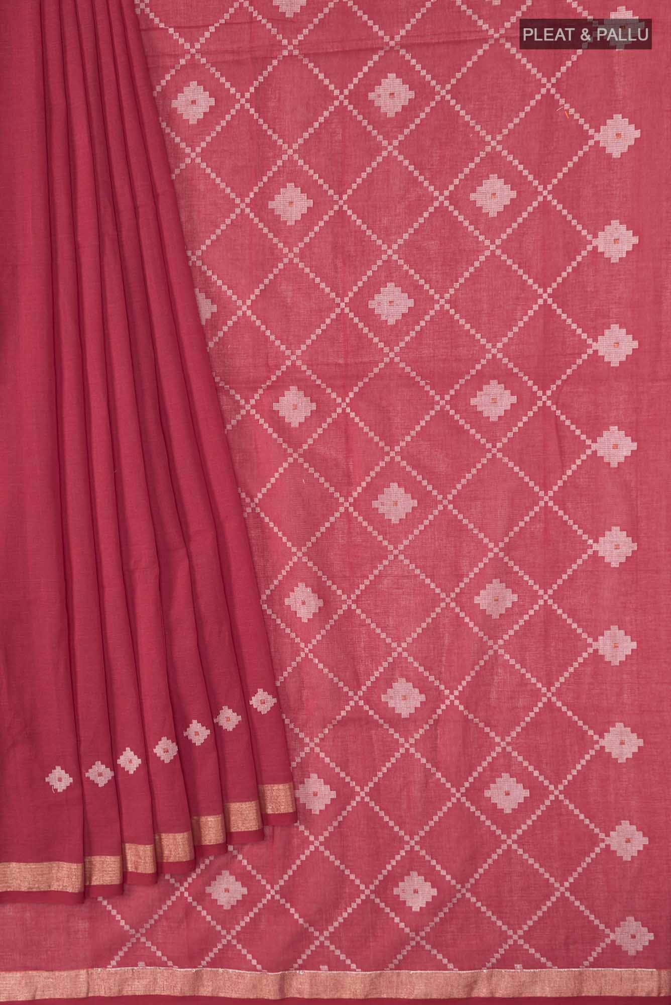 Suchitra-Red Bengal Cotton Saree